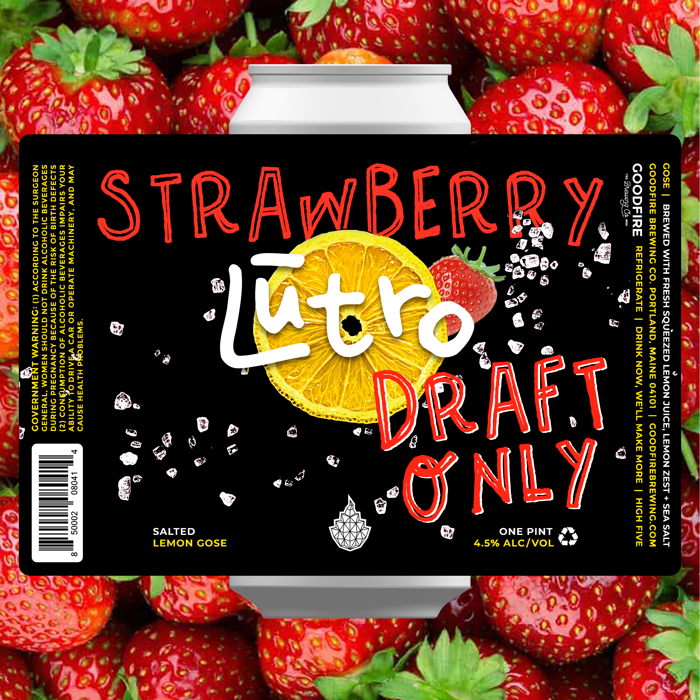 *Portland Tasting Room only* // Lutro // Gose-Style Sour // DRAFT ONLY // 4.5% ABV // We brew this beer on a base of Pilsner malt, wheat, and sea salt, then it’s lightly soured in the kettle before fermenting on a liberal dose of freshly squeezed lem