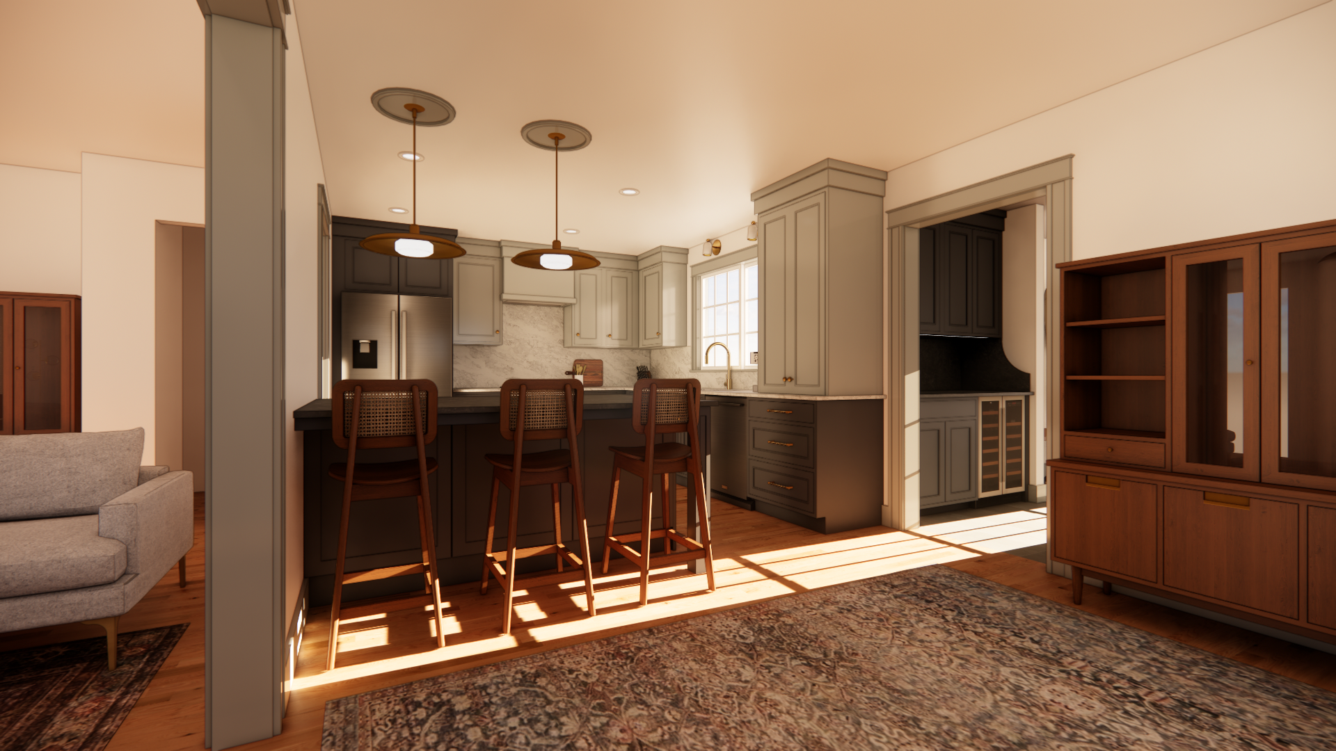 Architectural plans for home renovation and addition