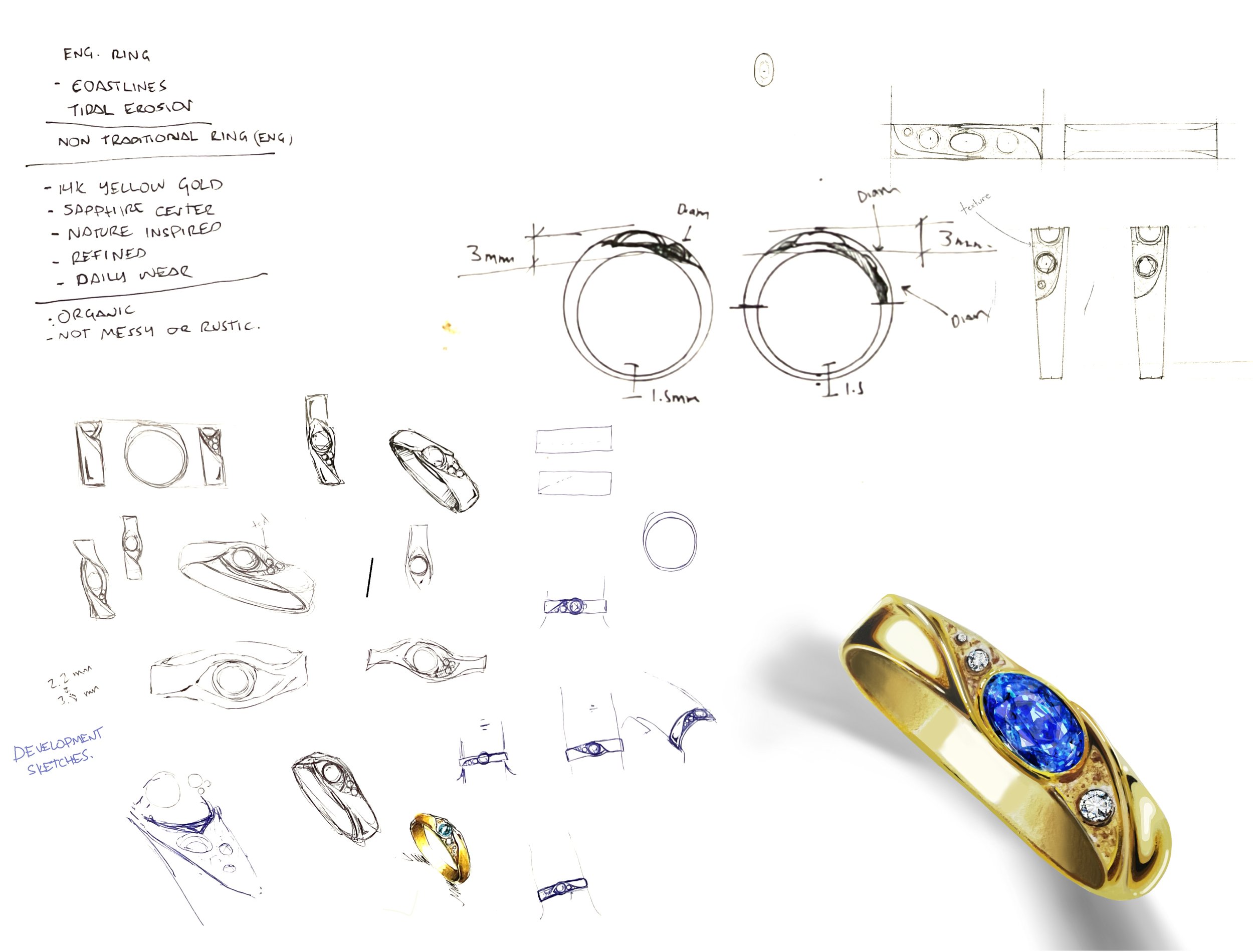 Engagement ring - Design development