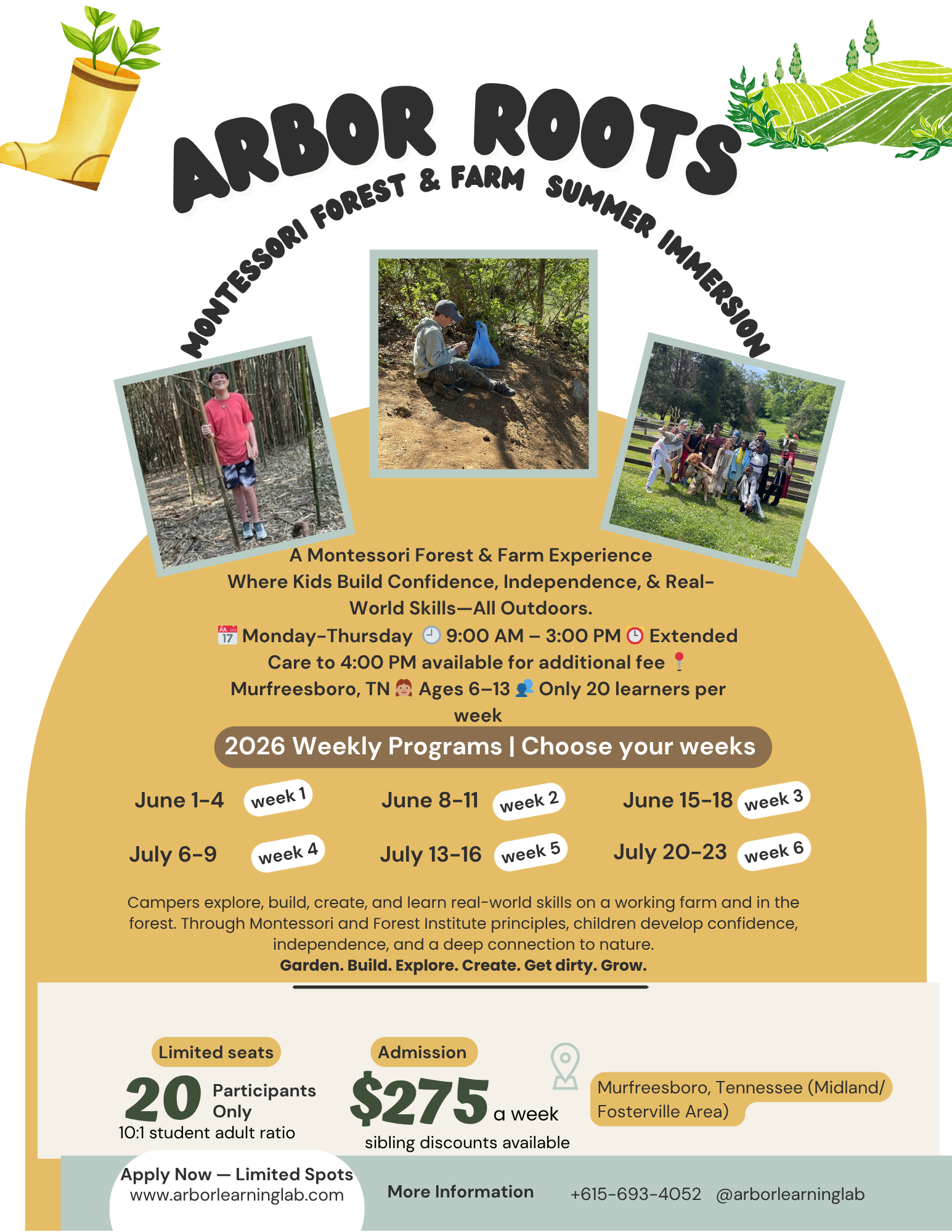 2026 Summer Camp — Arbor Learning Lab
