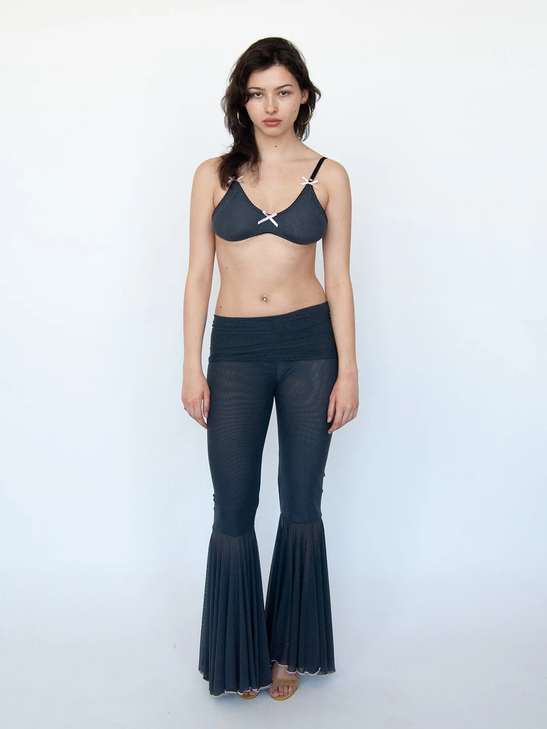 Rollover Bellbottom Pant - Titanium