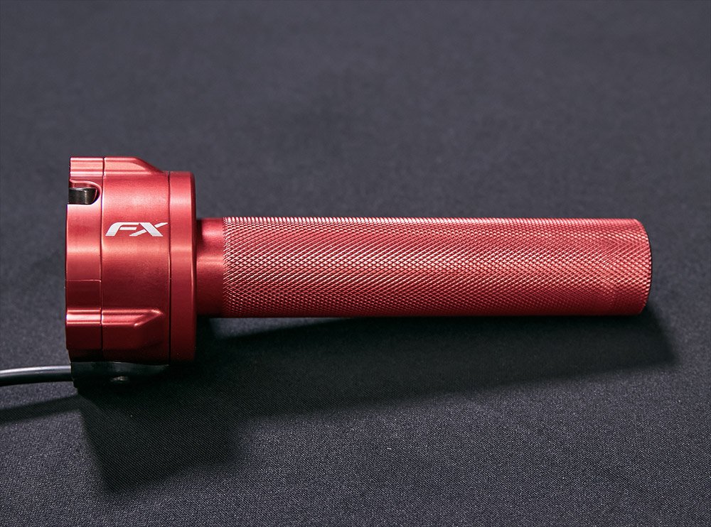 FX Twist Throttle in anodized red