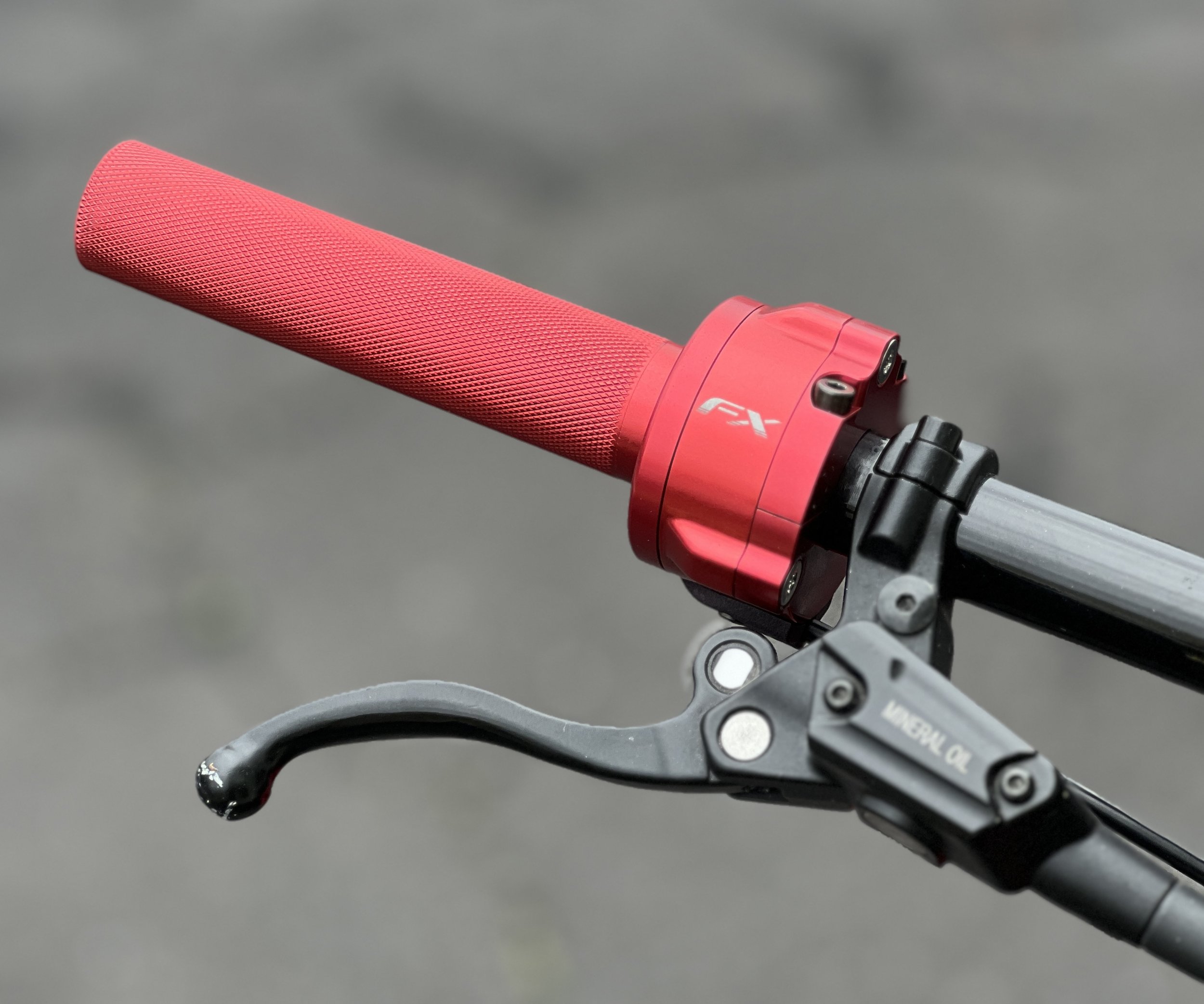 FX Twist Throttle installed in anodized red