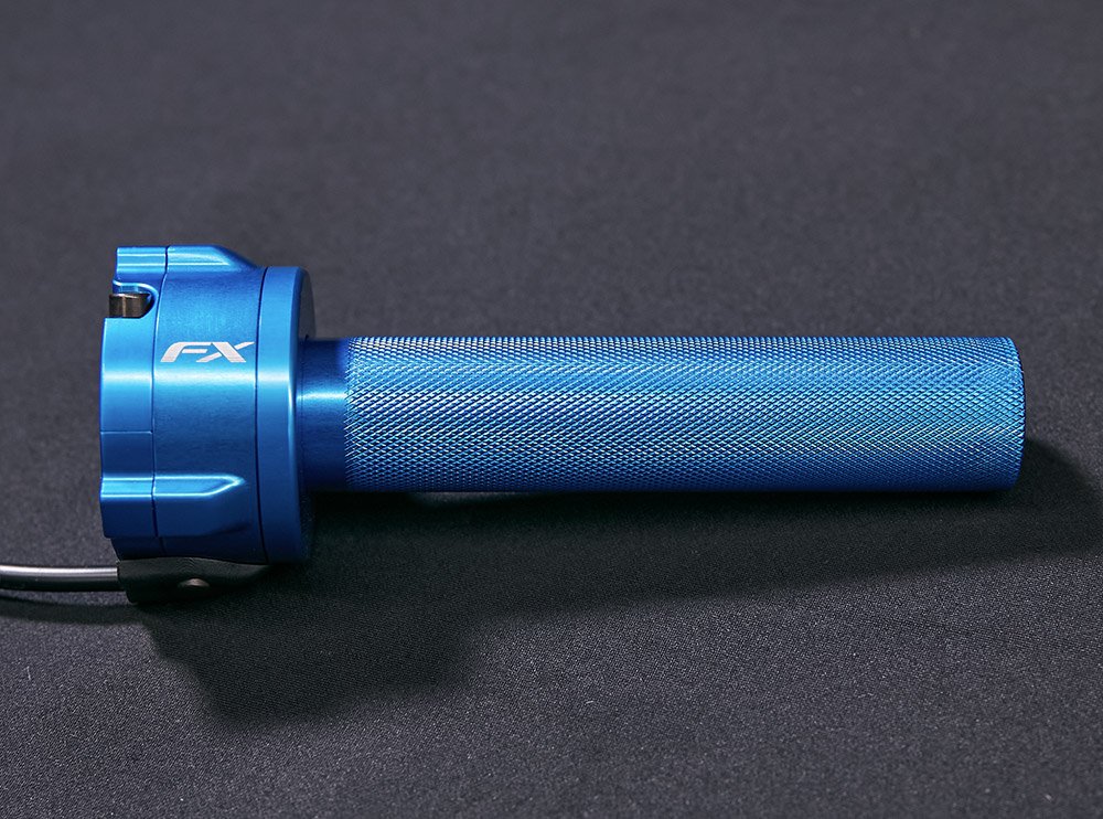 FX Twist Throttle in anodized blue