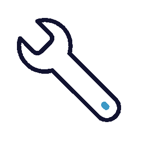 Illustration of a wrench.