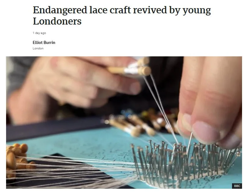 BBC: “Endangered lace craft revived by young Londoners”
