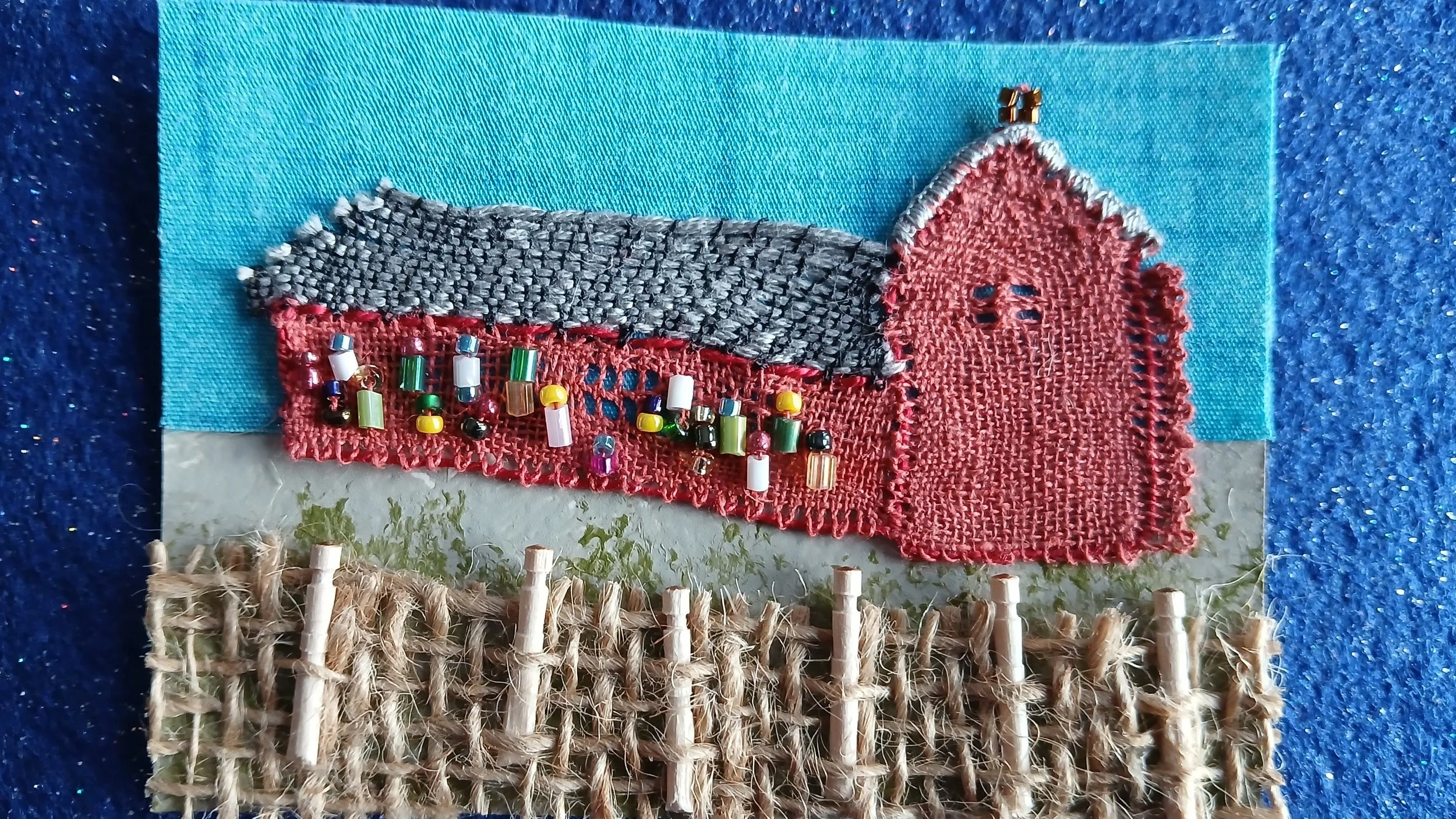 Watching the local news, I just realized that the show #WidowsBay was filmed in #RockportMA. Usually I do #IpswichLace, but I can do Rockport lace!

I have a piece of lace inspired by Rockport--I did #Motif1 in lace, with beads as buoys--for our lace