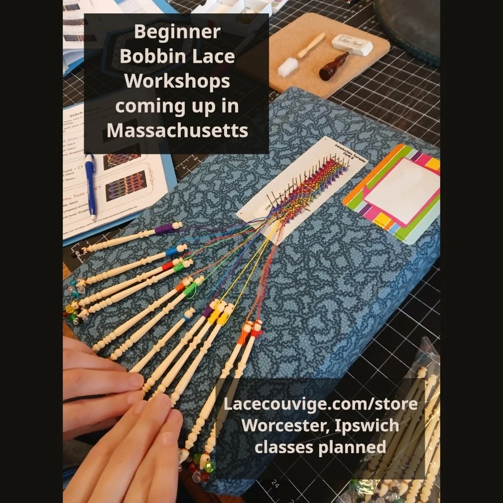 We loved the bright and light space for our first #IpswichMA class, and we are doing another one. 

Right in the center of Ipswich, down the street from where Mary Baker taught #IpswichLace 200 years ago.

This time it's intensive: it's the whole 12-