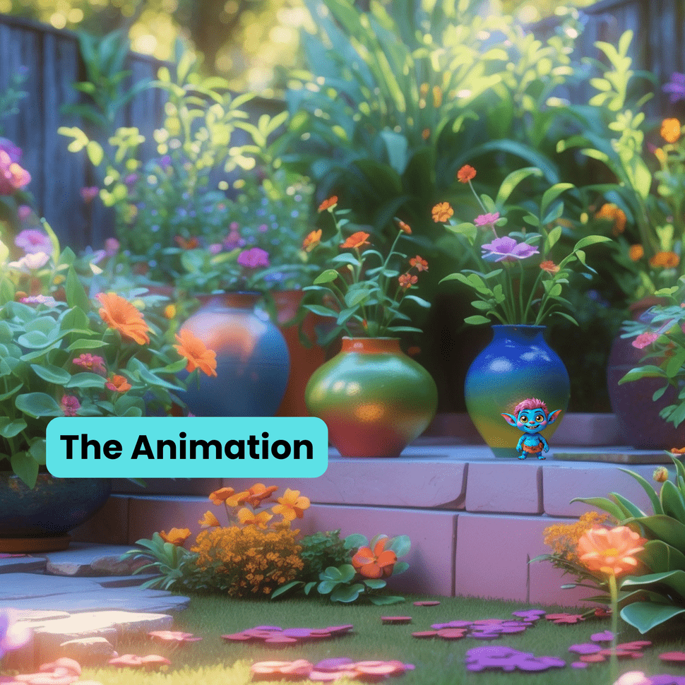 Image of animated flower pots
