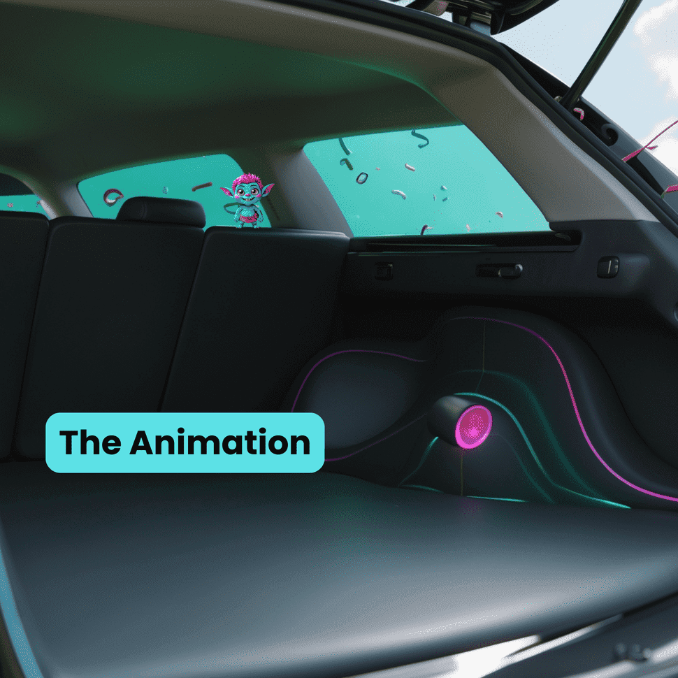 Image of an animated car boot