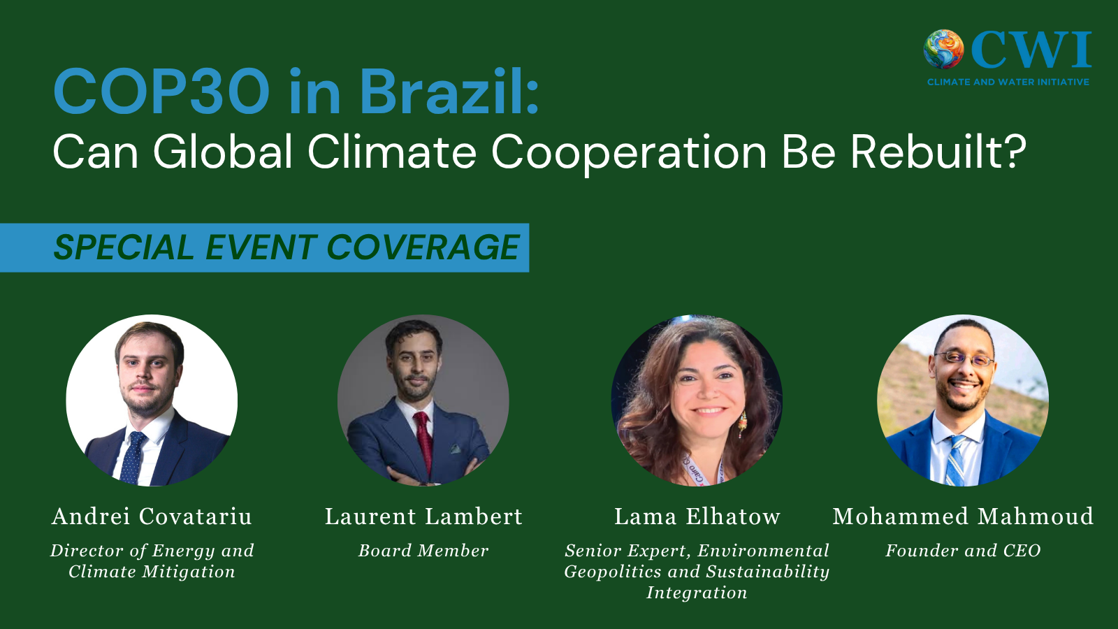 CWI Special Event Coverage - COP30 in Brazil: Can Global Climate Cooperation Be Rebuilt?