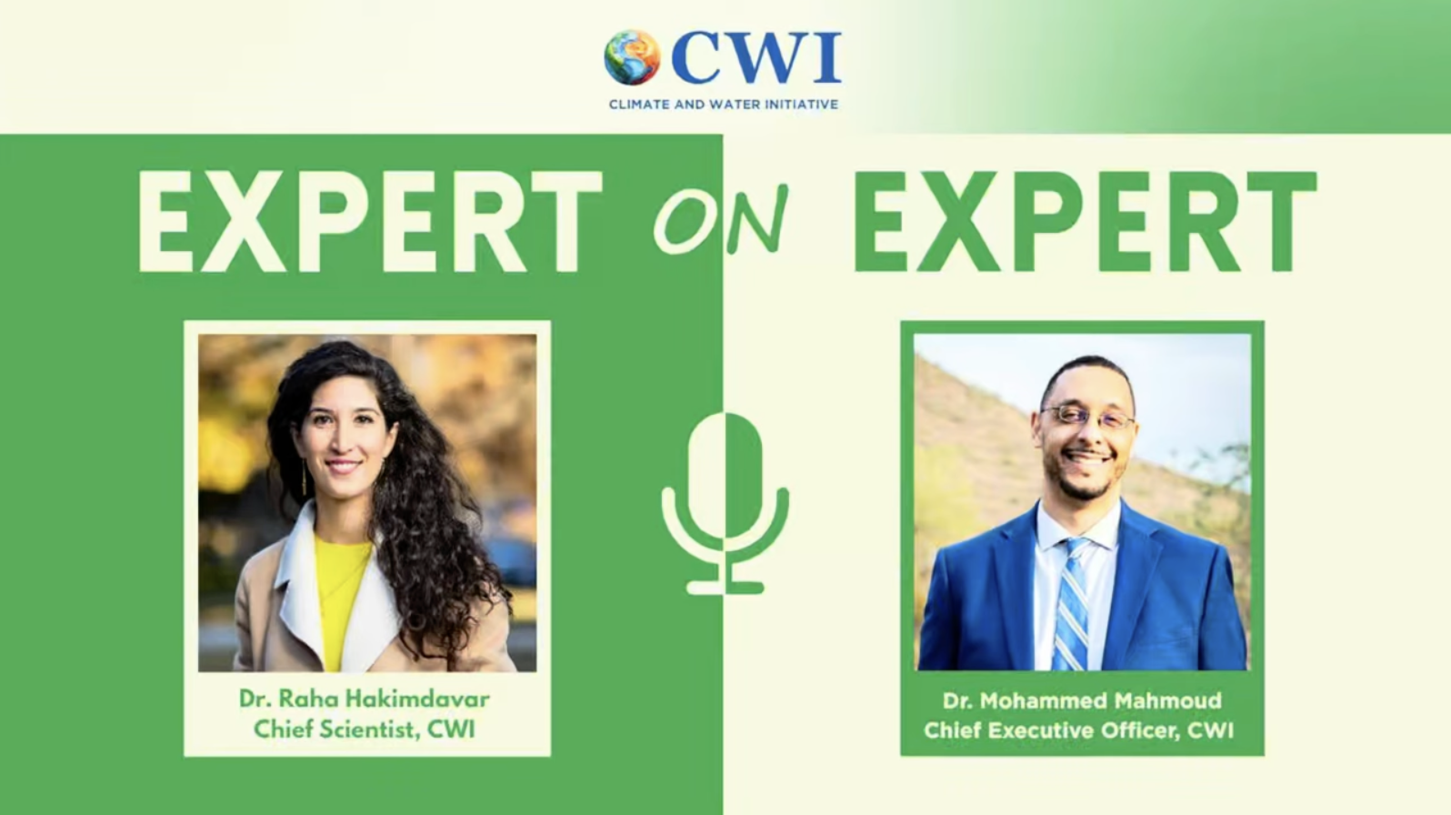 Expert on Expert - Raha Hakimdavar/Mohammed Mahmoud: The Hydrologists