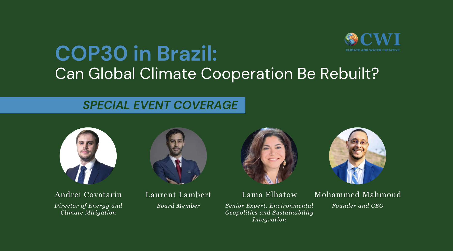 CWI Special Event Coverage - COP30 in Brazil: Can Global Climate Cooperation Be Rebuilt?