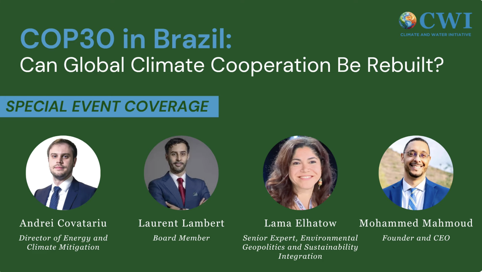 CWI Special Event Coverage - COP30 in Brazil: Can Global Climate Cooperation Be Rebuilt?