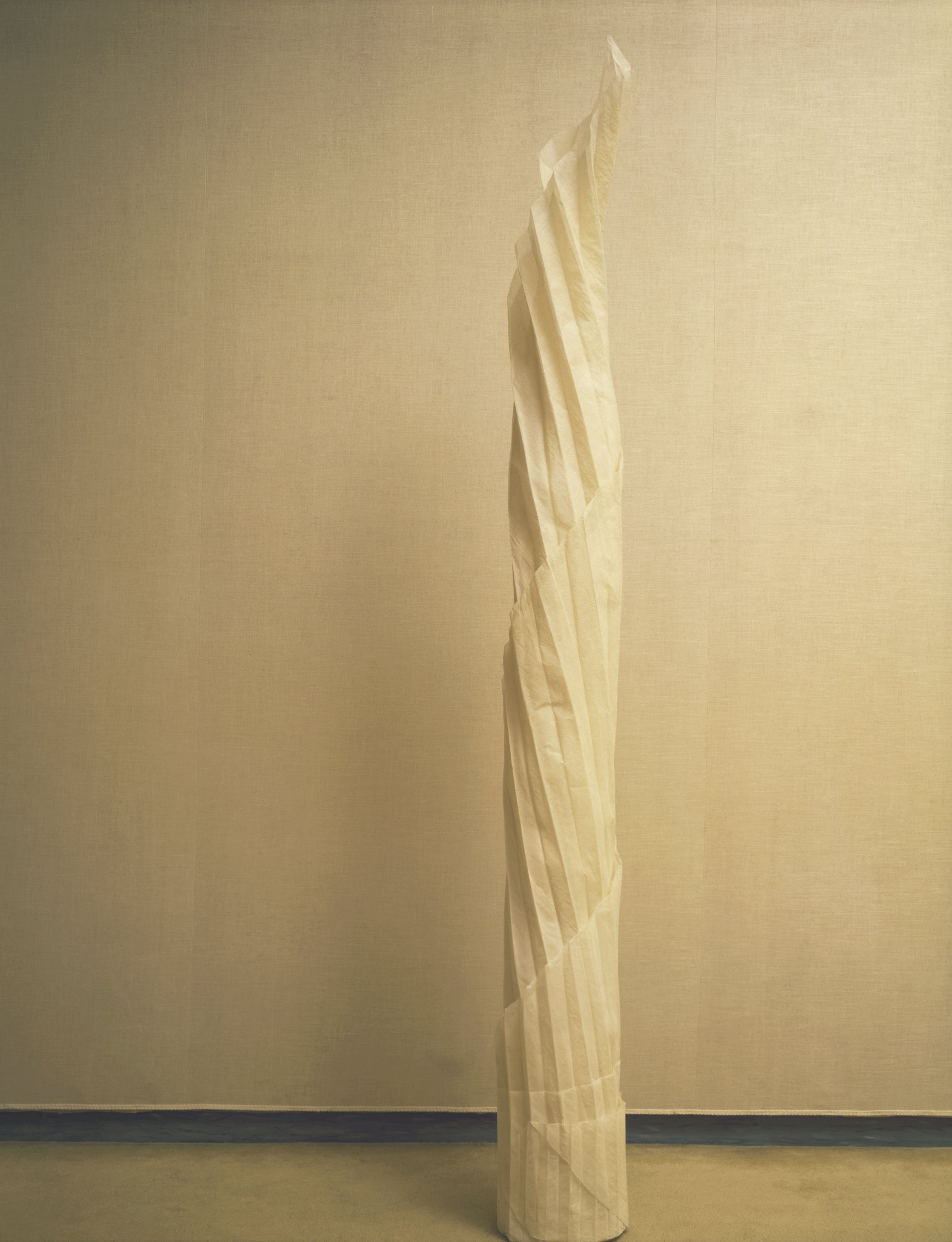 Column A, 1980, organdy, 6.5' h x 12" diameter