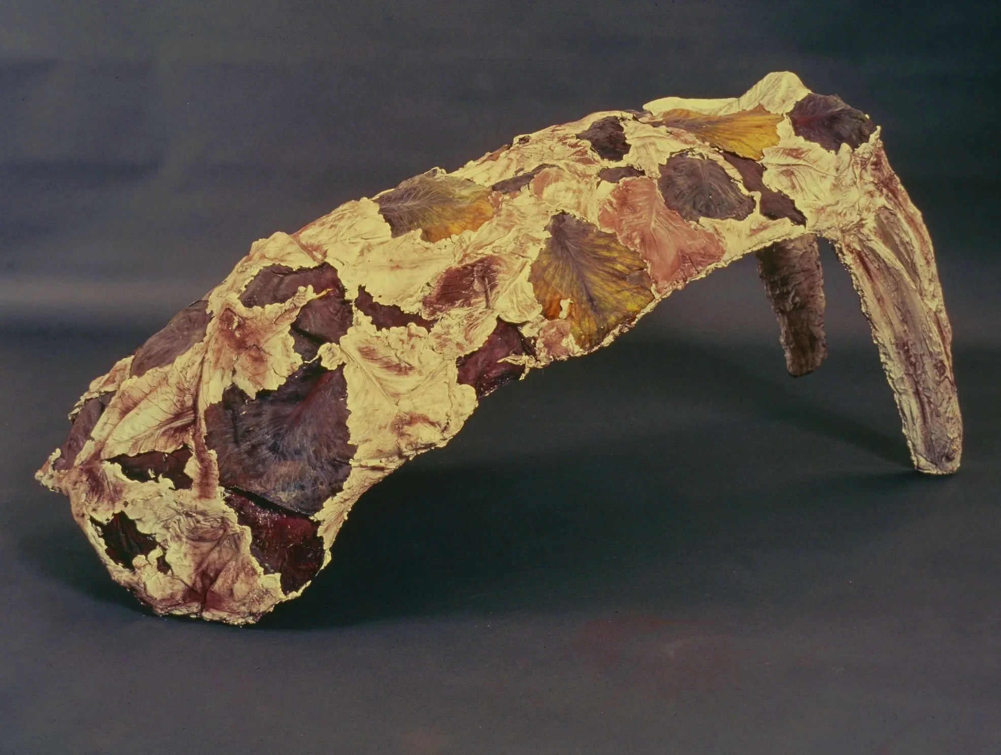Cicada's Dream, 1985, concrete, cotton and red cabbage, 31 x 48 x 26 "