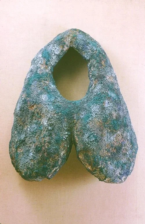 Bag Sleeves, 1984, Cement and Pigment 30 x 24 x 8" 