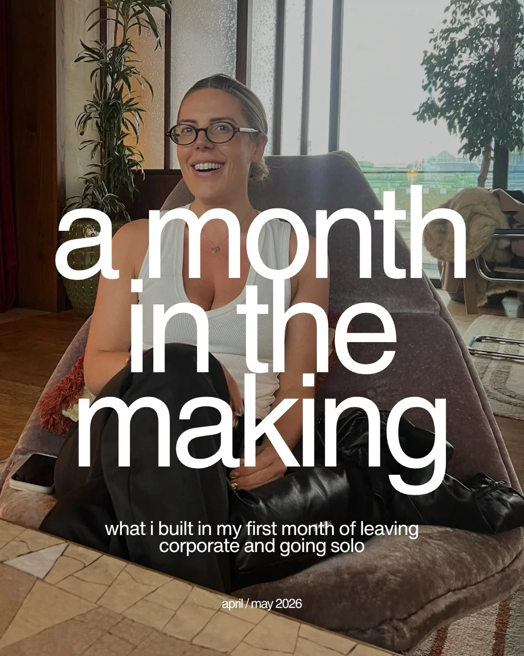 a month ago i left my corporate job to build my own thing. here&rsquo;s what one month of building in public as a creative partner + coach has looked like. 

feel v grateful looking back on all of this. thank you everyone i&rsquo;ve worked with who&r