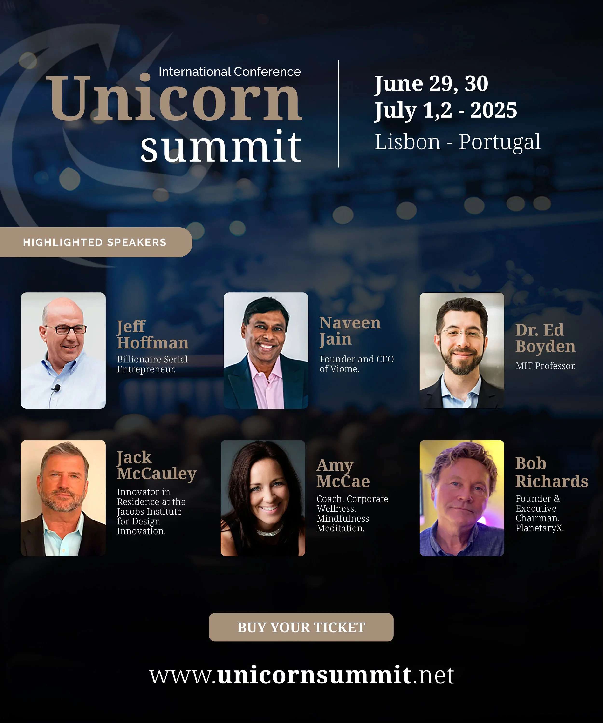 Amy McCae at the Unicorn Summit in Portugal speaking on the the neuroscience of mindful leadership