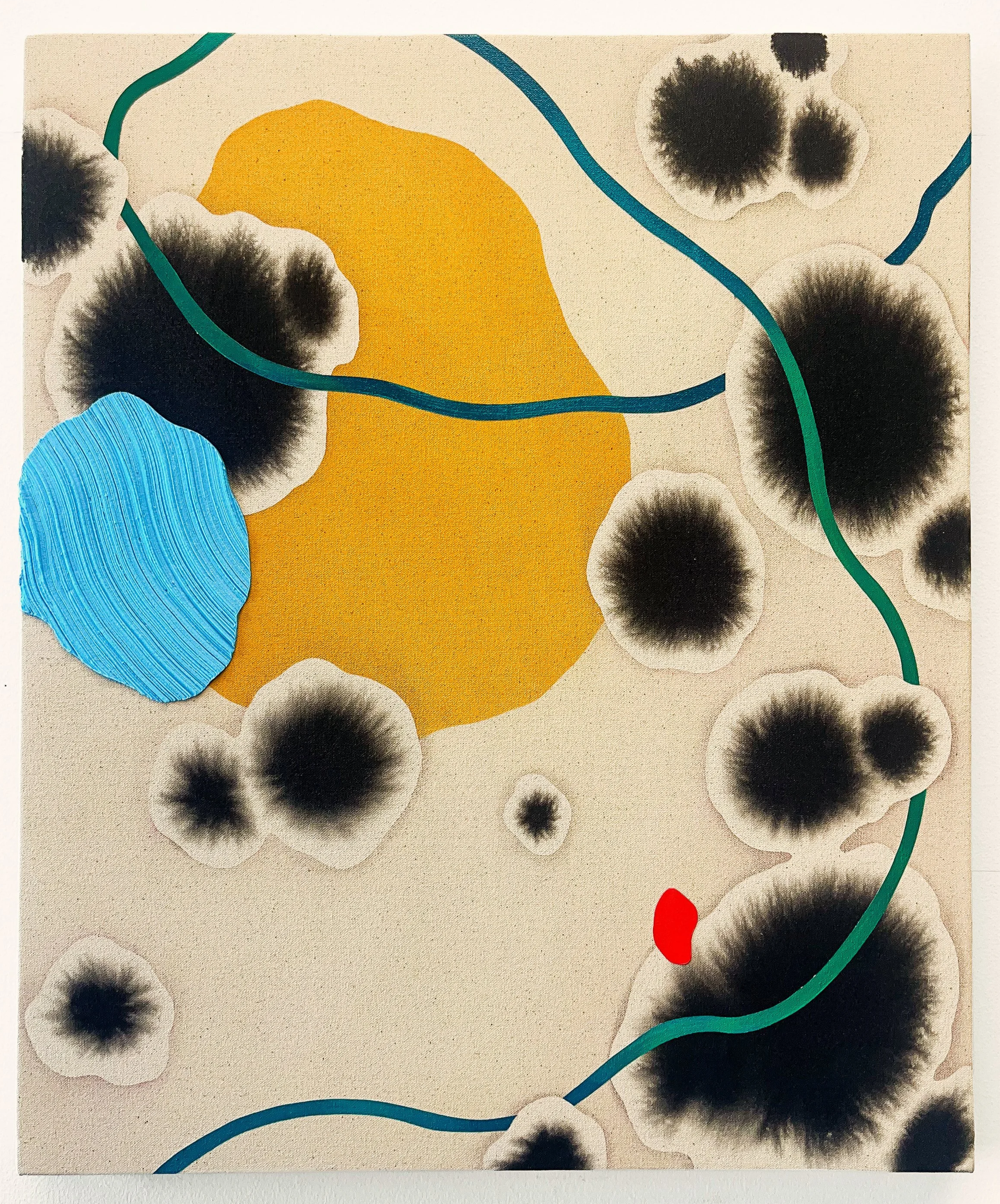 Untitled, 2025 | acrylic, ink, and Flashe on canvas | 24 x 20 inch