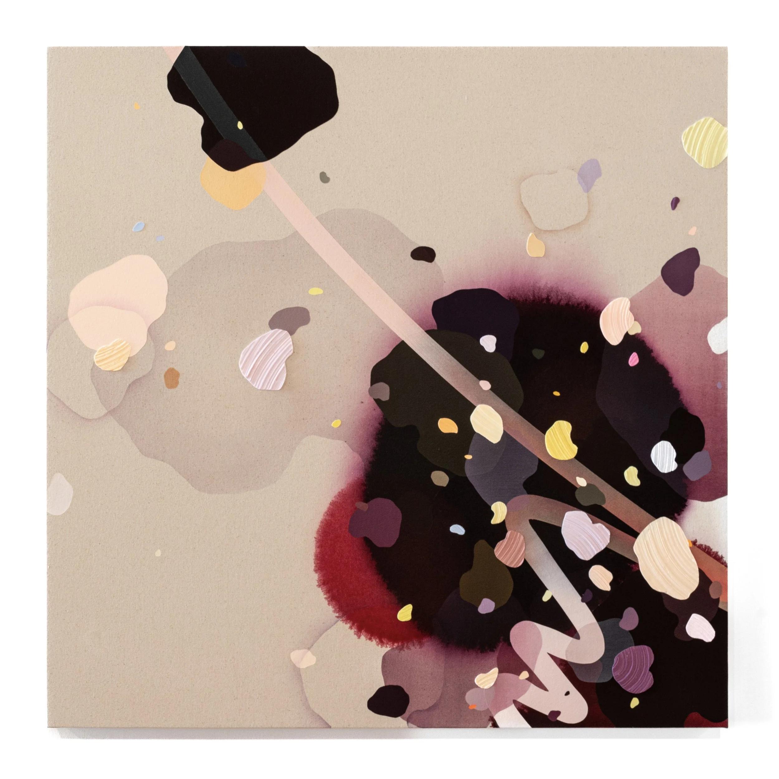 Smithereens, 2023 | acrylic, ink, and Flashe on canvas | 36 x 36 inches