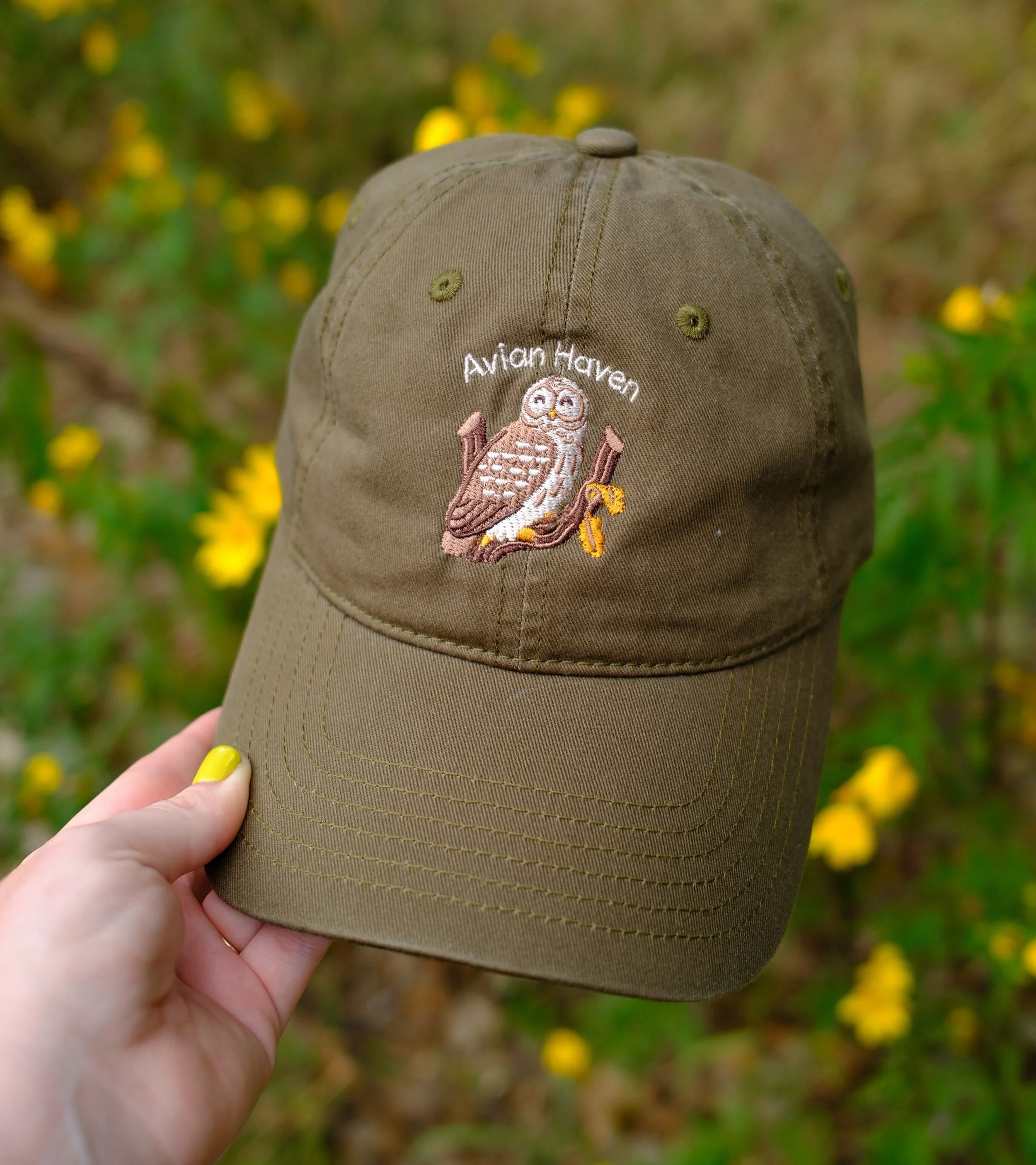 Stomping around @commongroundcountryfair this weekend? I've designed some hats for @avianhaven available for sale at their booth in the environmental concerns tent! Get a cute owl hat and support bird rehab! I'll see about getting some of these onlin