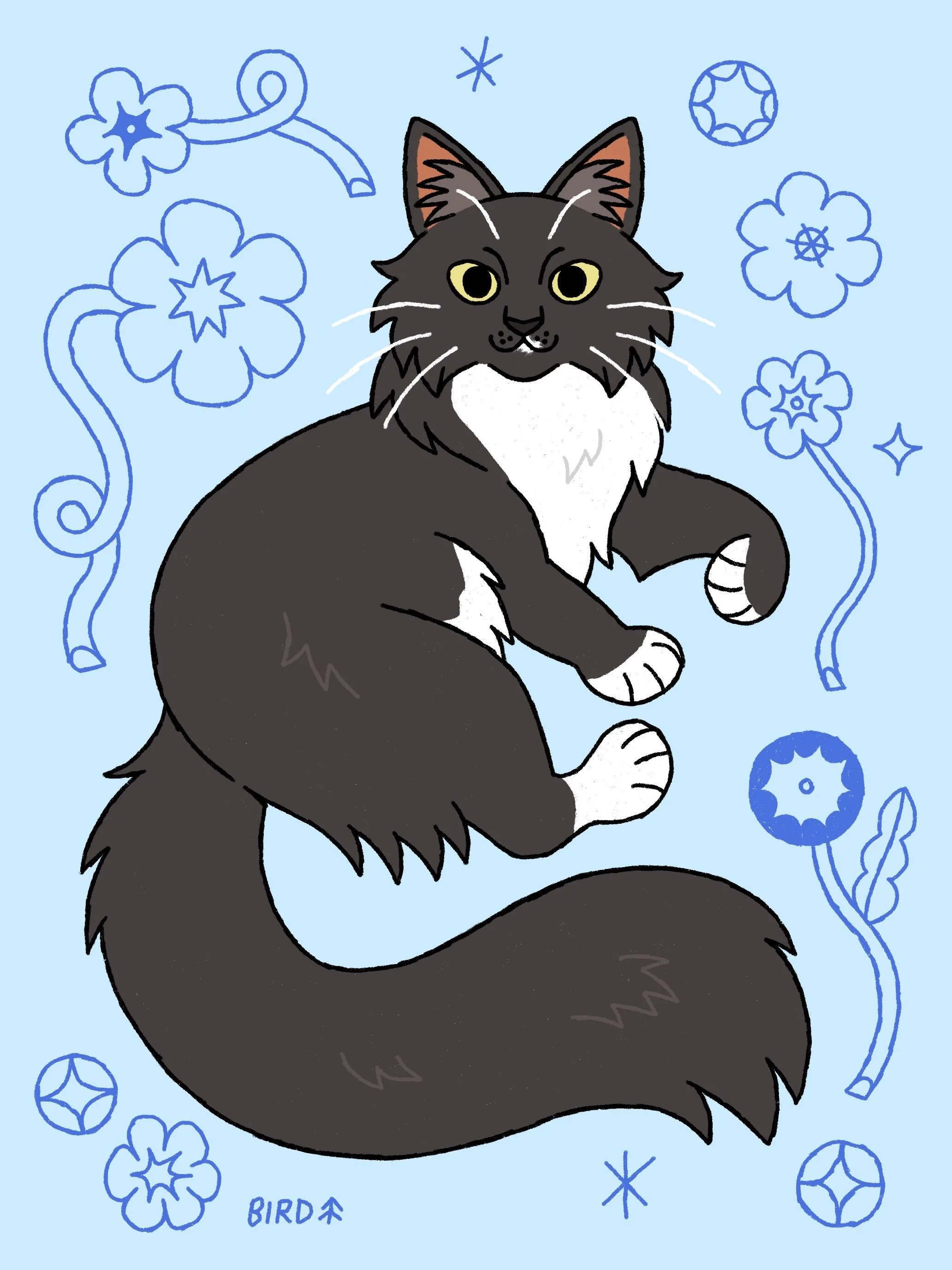 A commission of a sweet kitty named Puffman! 

#petportrait #catsofinstagram