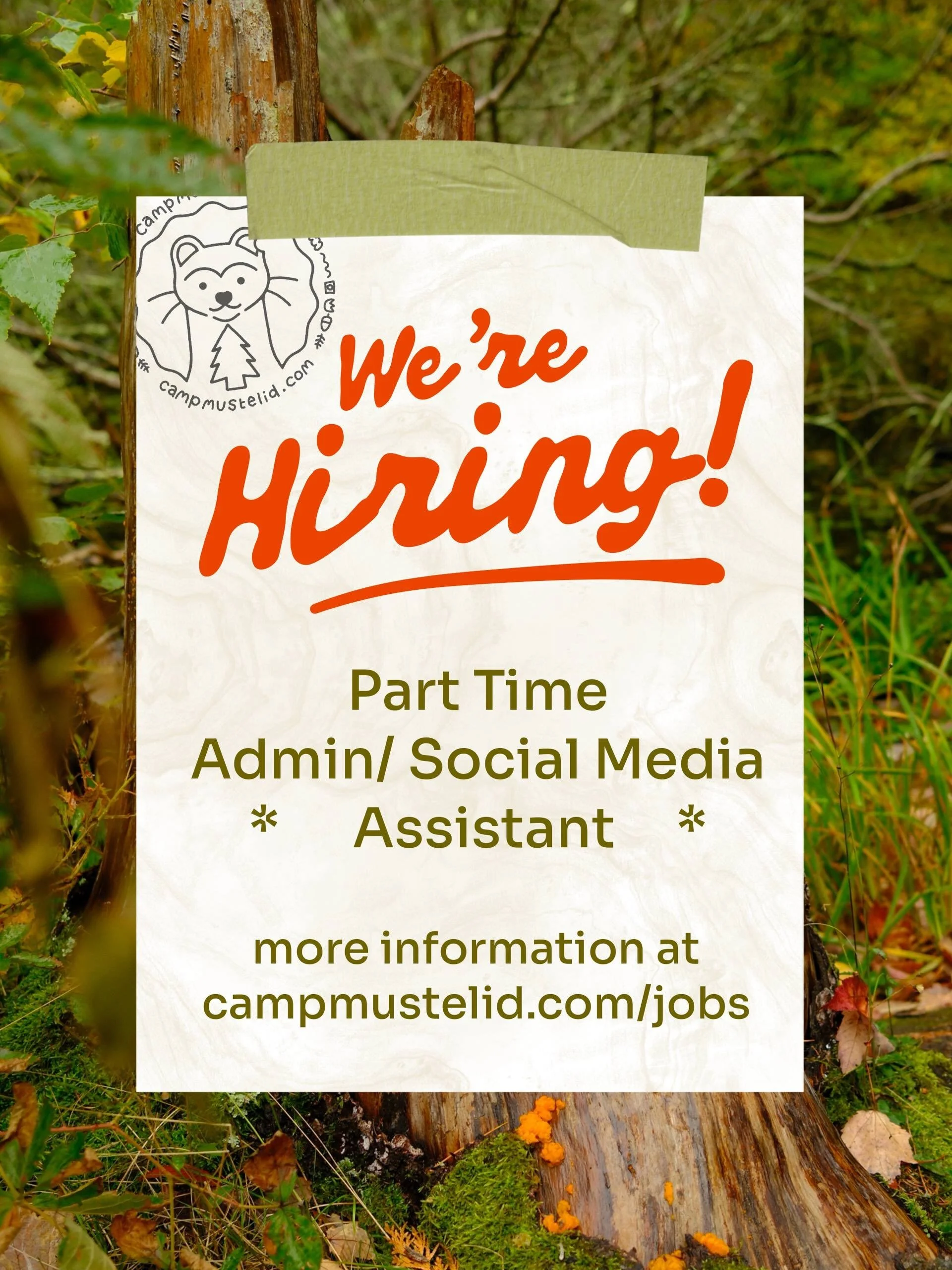 As I mentioned on my story last week, Camp Mustelid is officially hiring! 🌟 I can't keep up with the growth and my freelance illustration on my own anymore. So we're looking to add a new team member! Please do NOT DM questions about this position, i