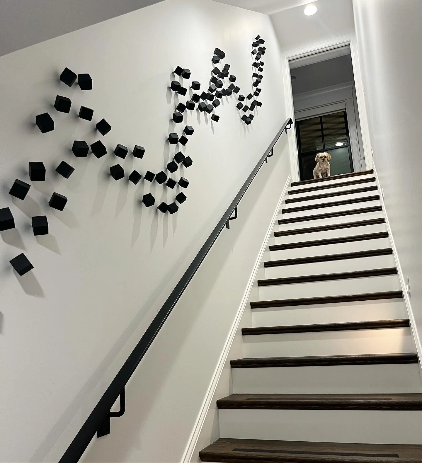 Rethink your stairway art▪️

I always take a little risk and show my clients some bold and unique options along the way. Loving or disliking these ideas are what will make your space you! Here&rsquo;s the latest installation of one of these creative 