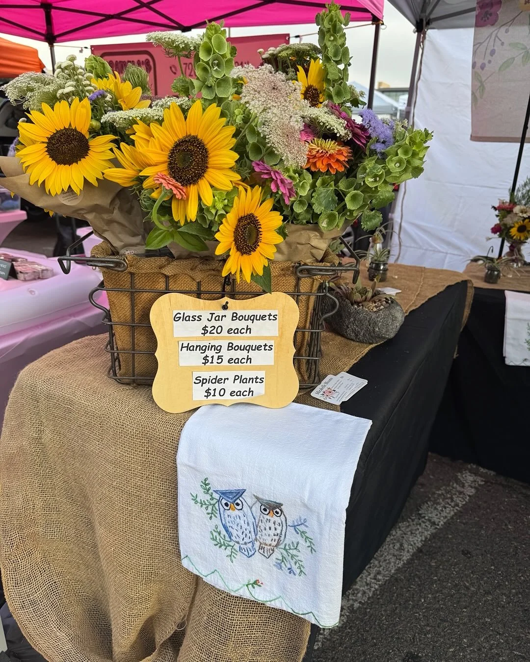 Mirabelle Blooms is at Southwest Plaza Farmers Market today 8-2