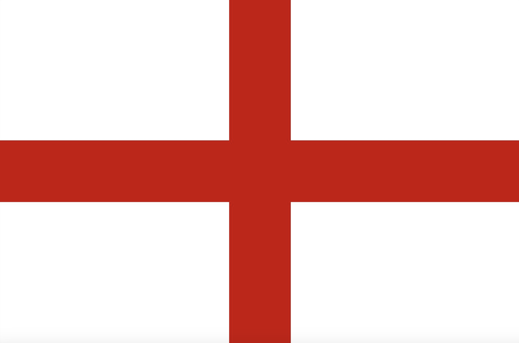 The flag of England, featuring a red cross on a white background.