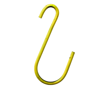 An S-Hook Painted Yellow