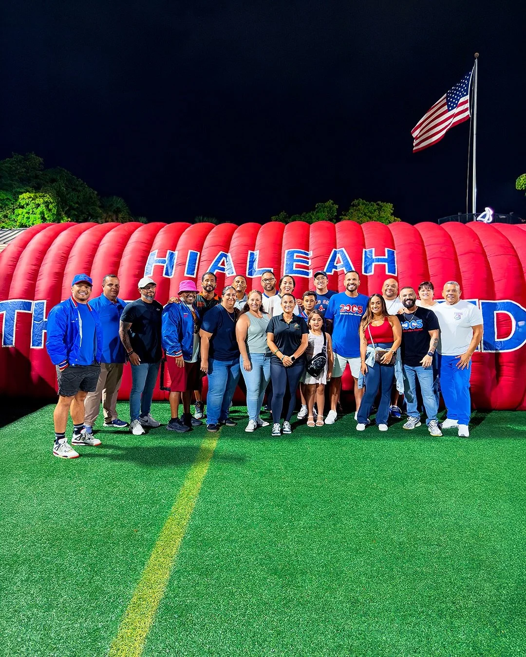 Once a T-Bred, always a T-Bred. 
What a time! ❤️💙🏈

#homecoming #hialeahhigh2005
