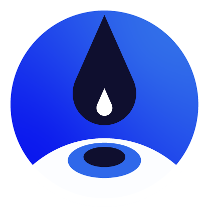 An eye drop hitting an eye.