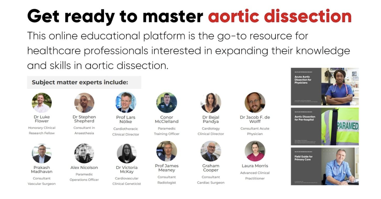 The Aortic Dissection Charitable Trust: Aortic Dissection Education for Healthcare Professionals