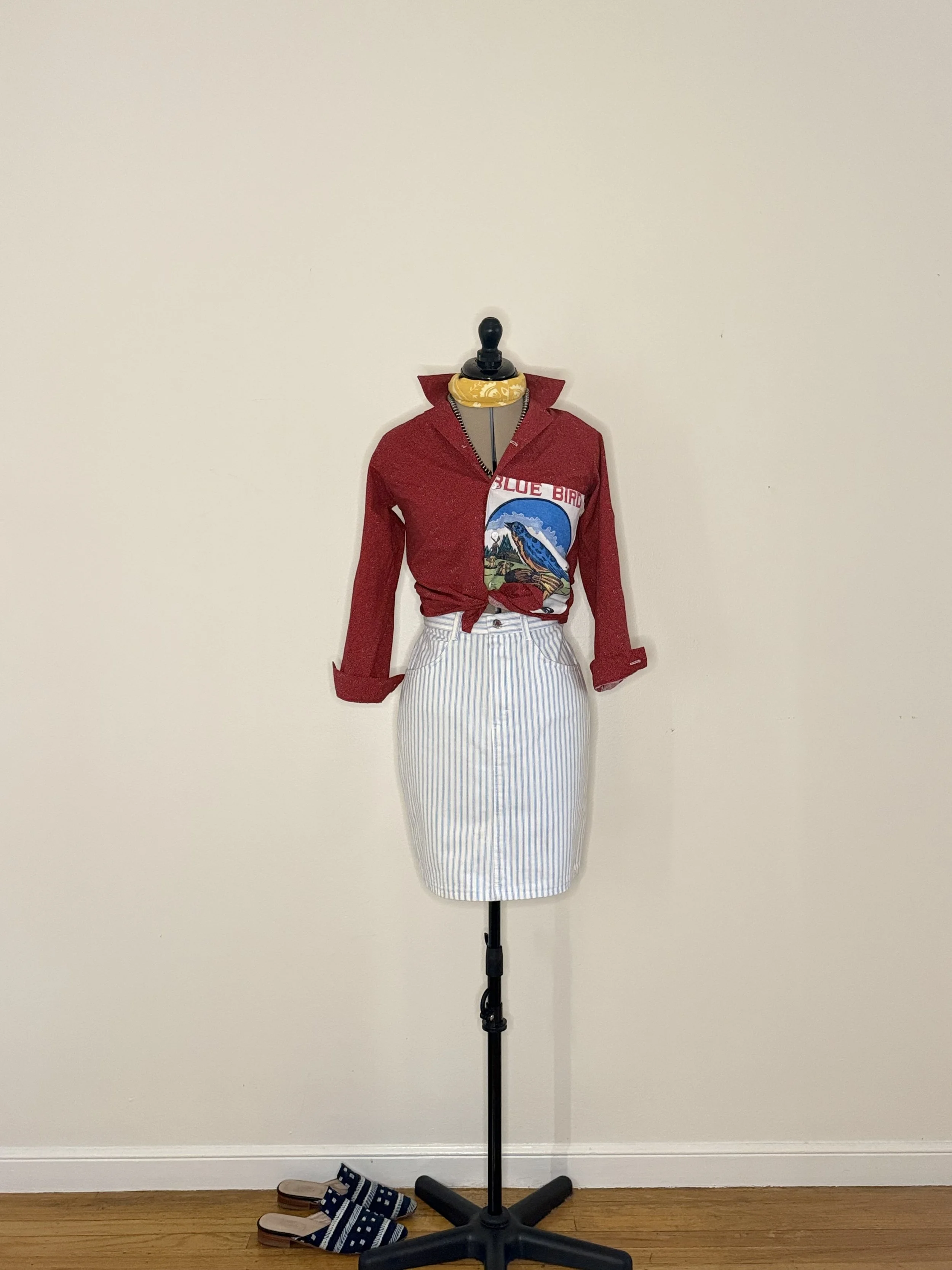 Pinstripe Mini Skirt