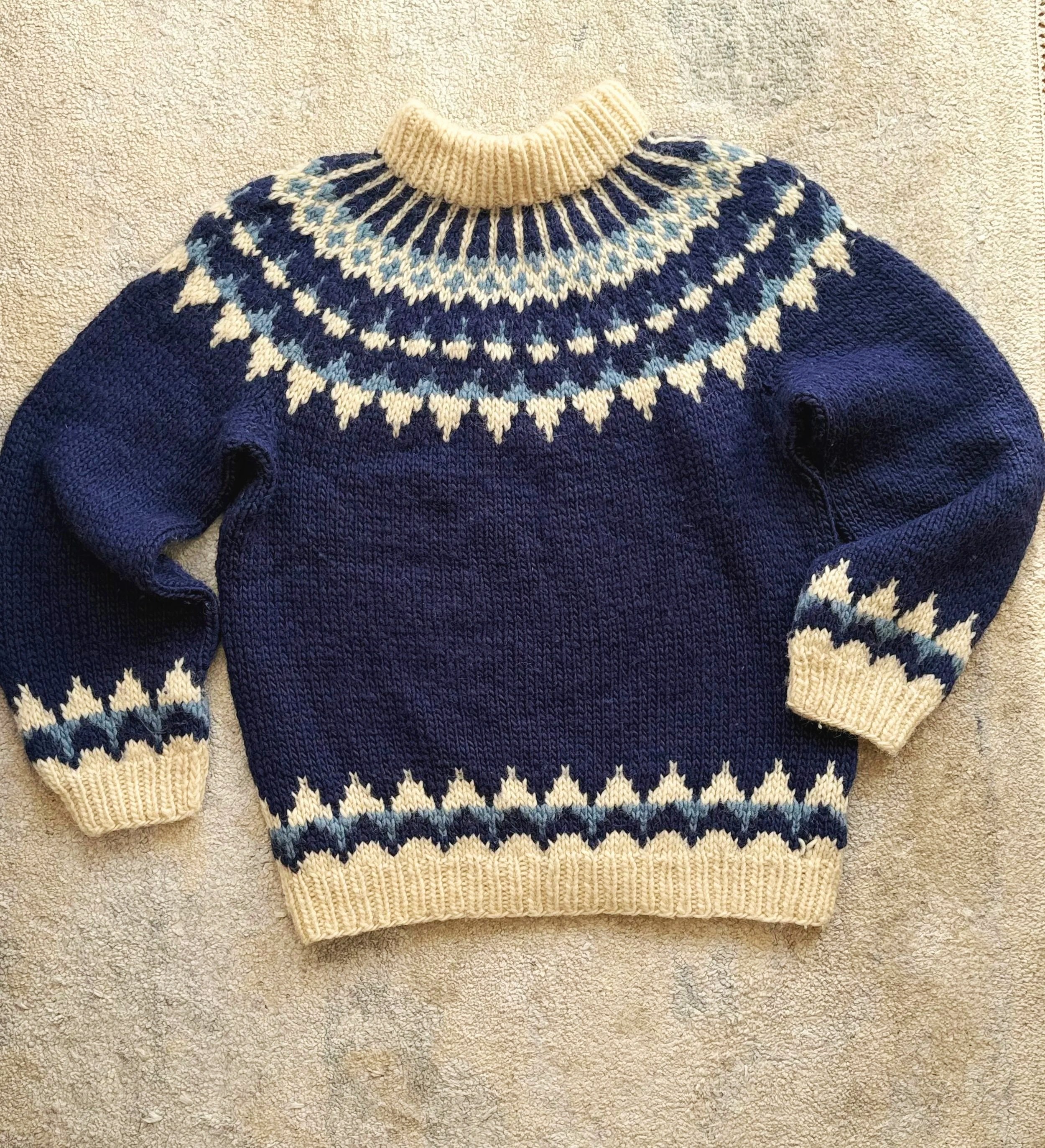 Navy Nordic Sweater