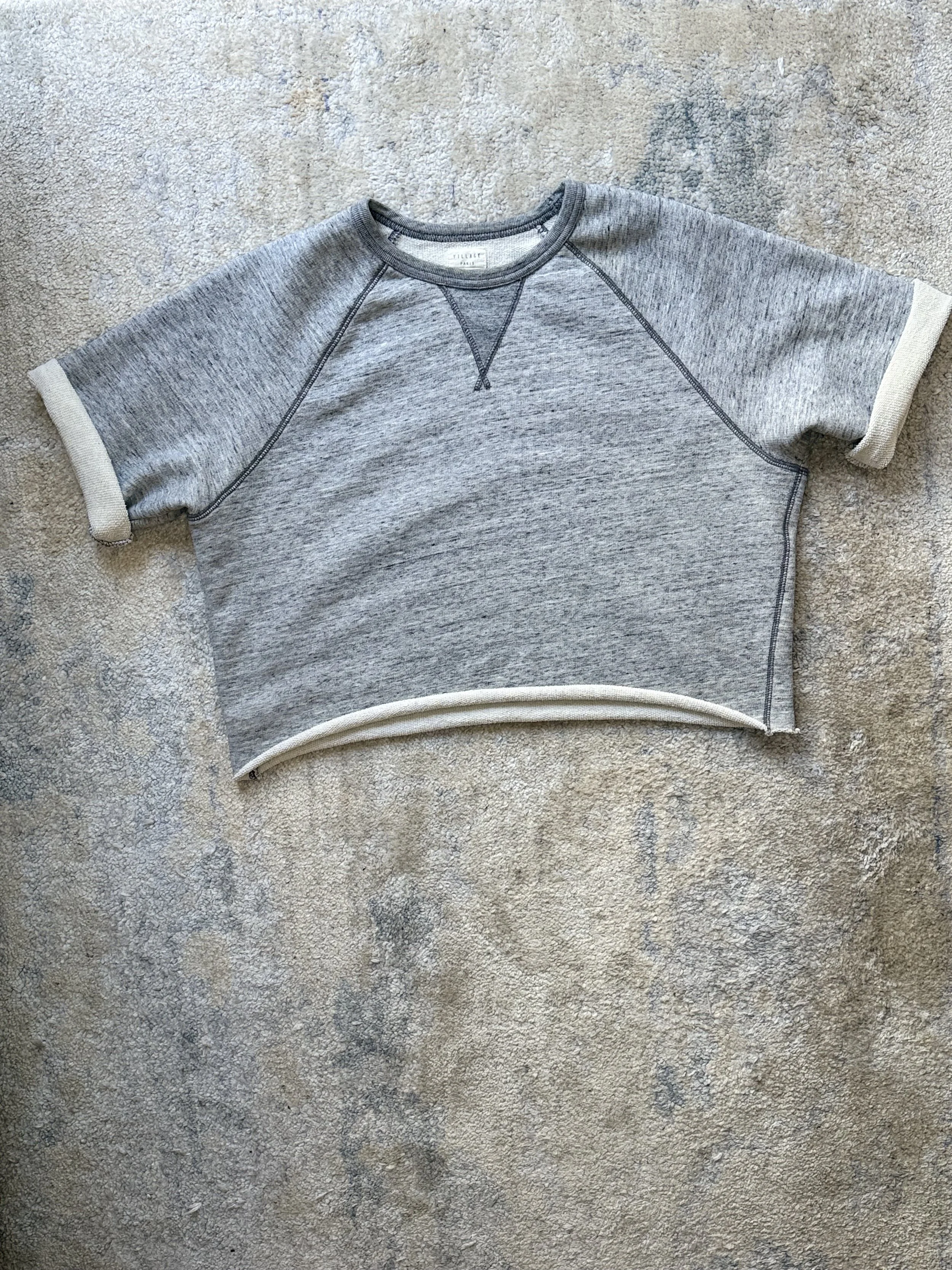 Classic Grey Cropped Sweatshirt