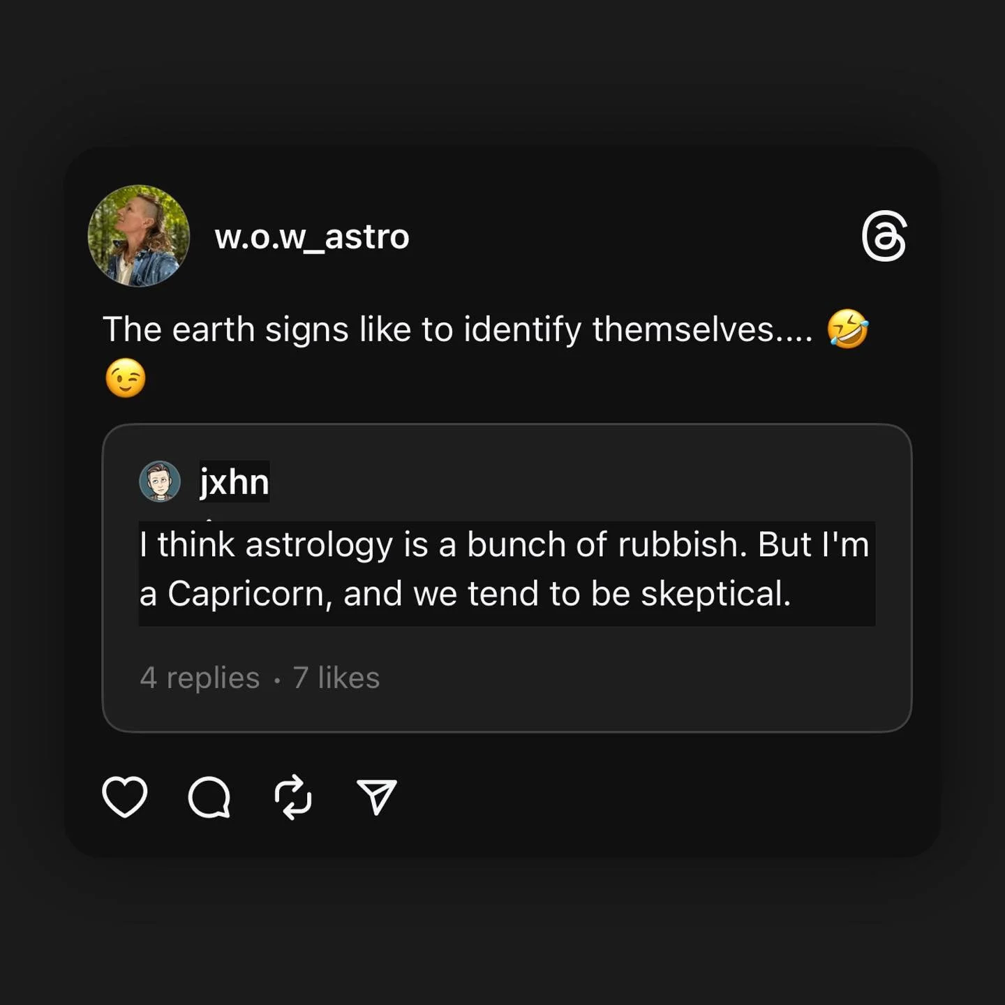 Go ahead, earth signs, keep telling us how you don&rsquo;t believe in astrology while you embody it so beautifully. 

#Astrology #EarthSigns #Zodiac #Capricorn #nonbelievers