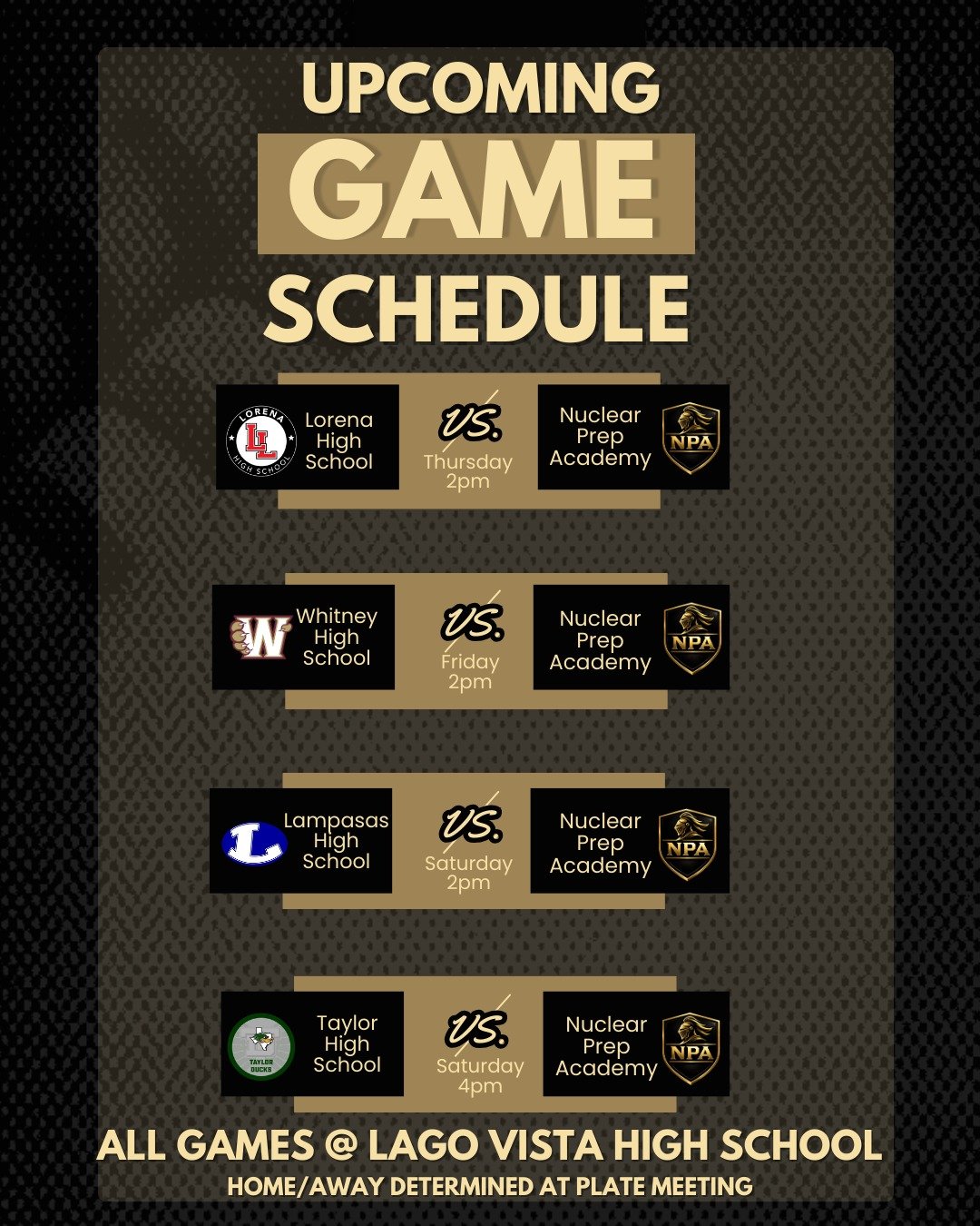Lago Vista Varsity Tournament!