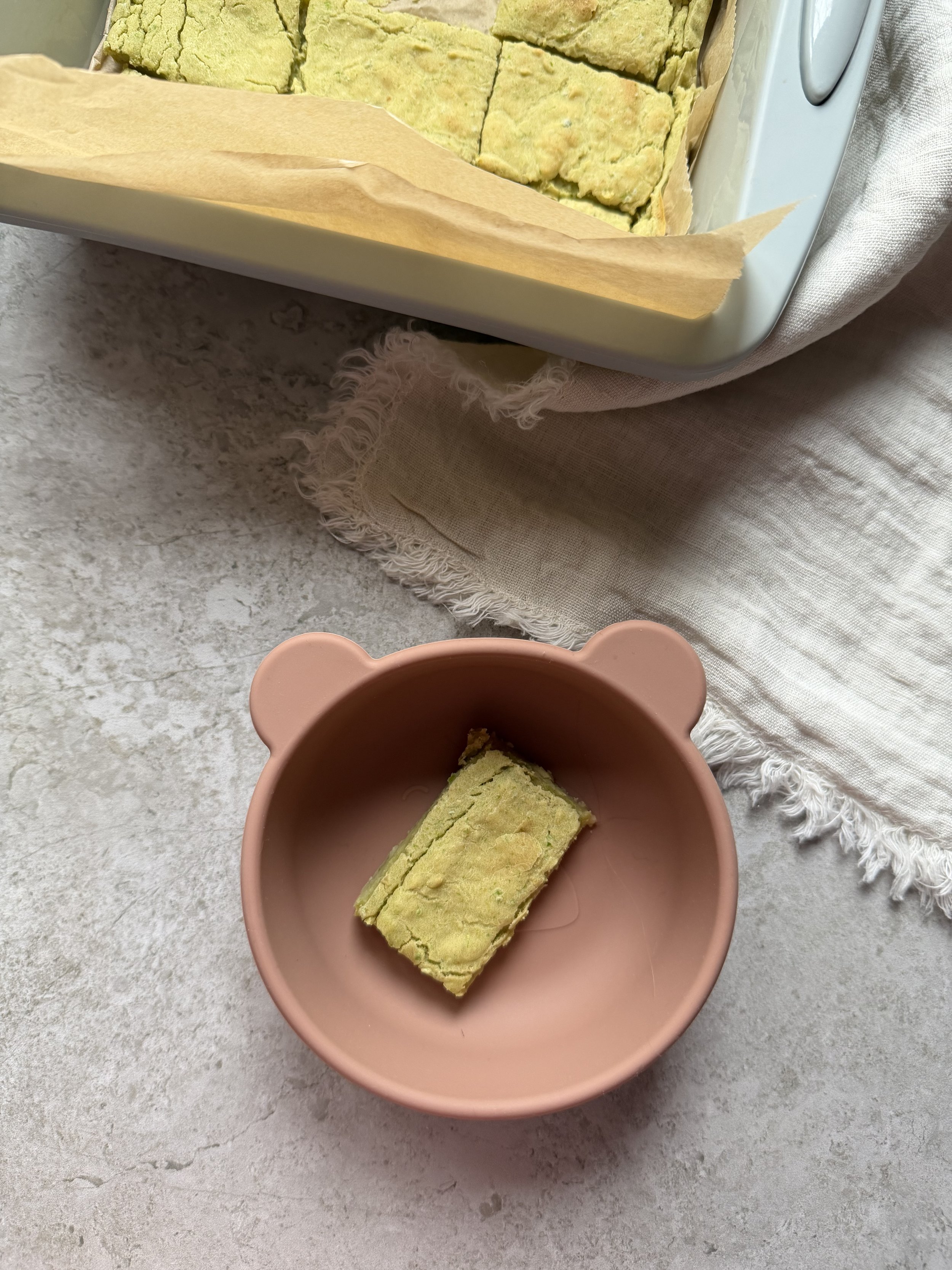 Chickpea and pea fingers for baby-led weaning