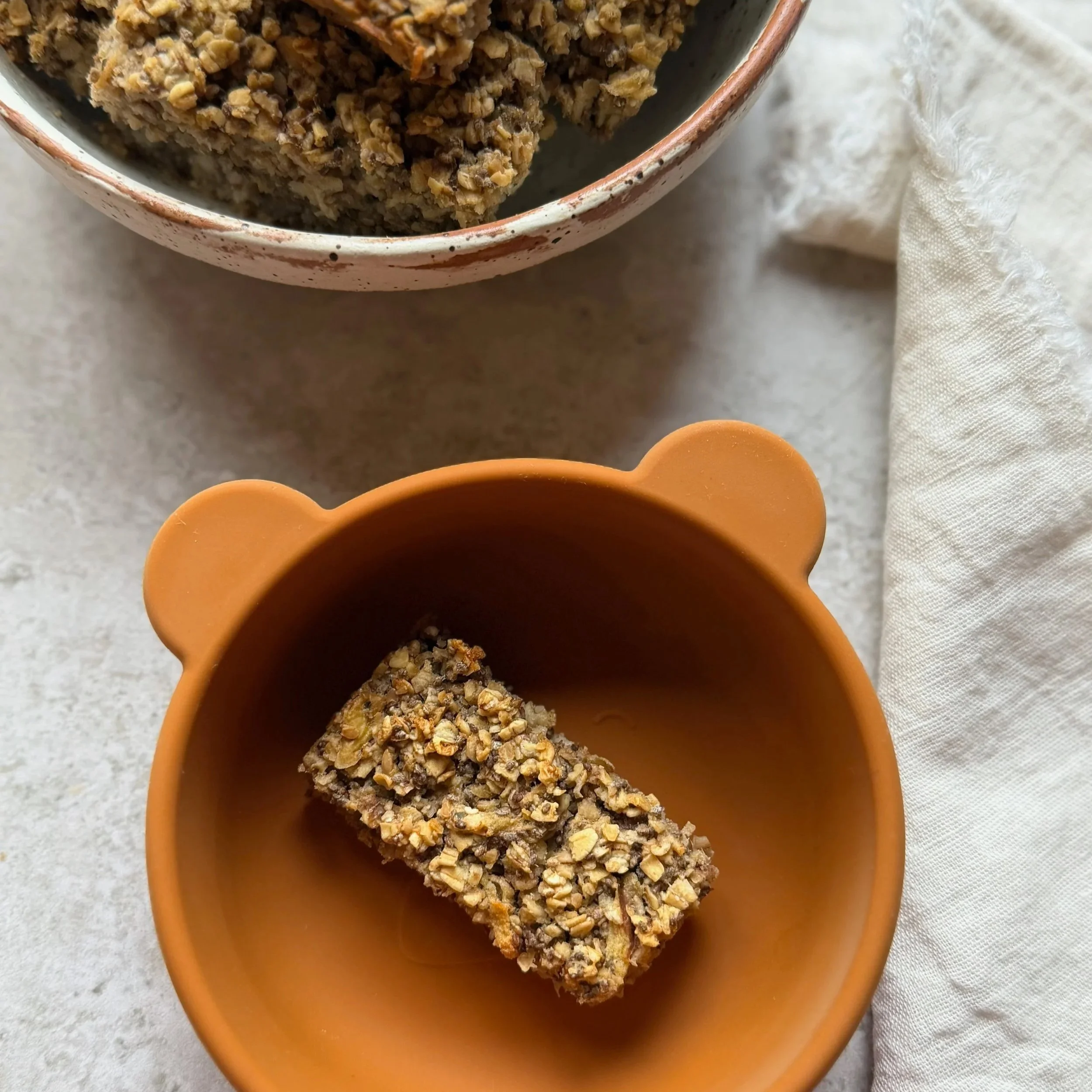 Babies baked porridge fingers