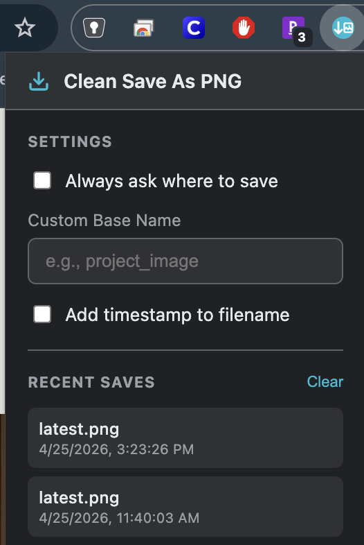 Clean Save as PNG
