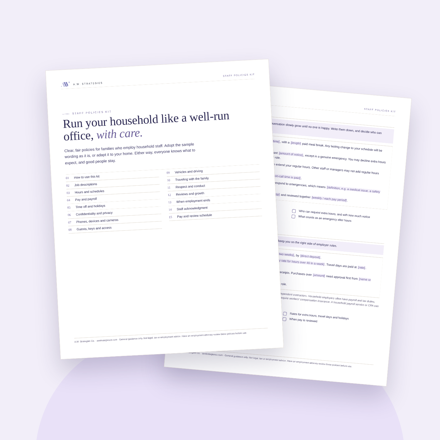 Staff Policies Kit