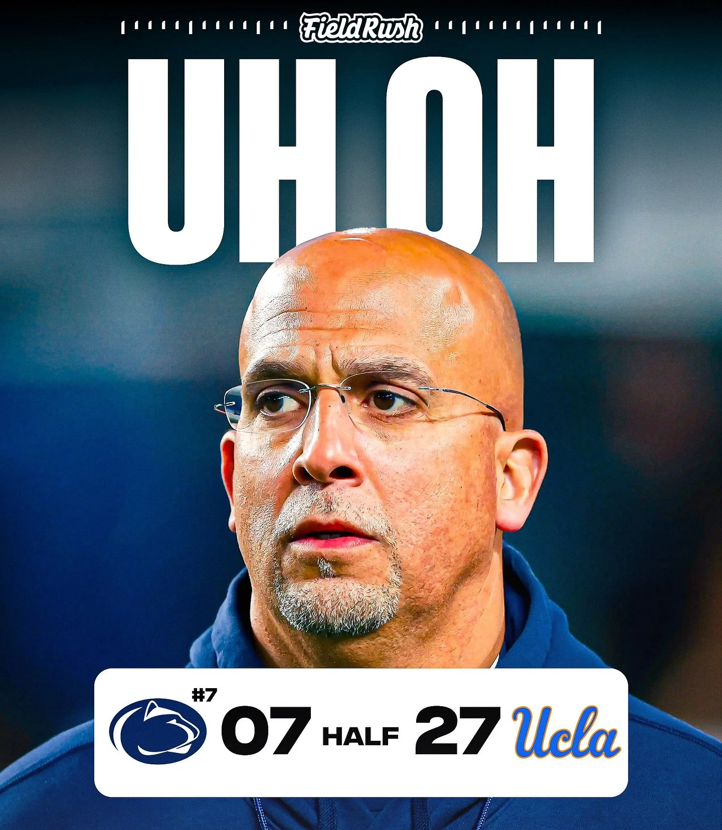Uhhhhhhhhhh&hellip;

0-4 UCLA is up 27-7 against #7 Penn State at halftime