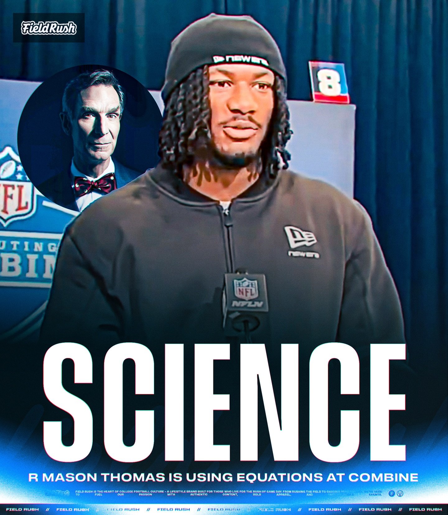 Oklahoma R Mason Thomas uses a &ldquo;mass times acceleration equals force&rdquo; equation to explain his abilities as an edge rusher 🧪

R Mason is expected to be drafted in the 1st round with the 31st pick in the 2026 NFL Draft

Mel Kiper is predic