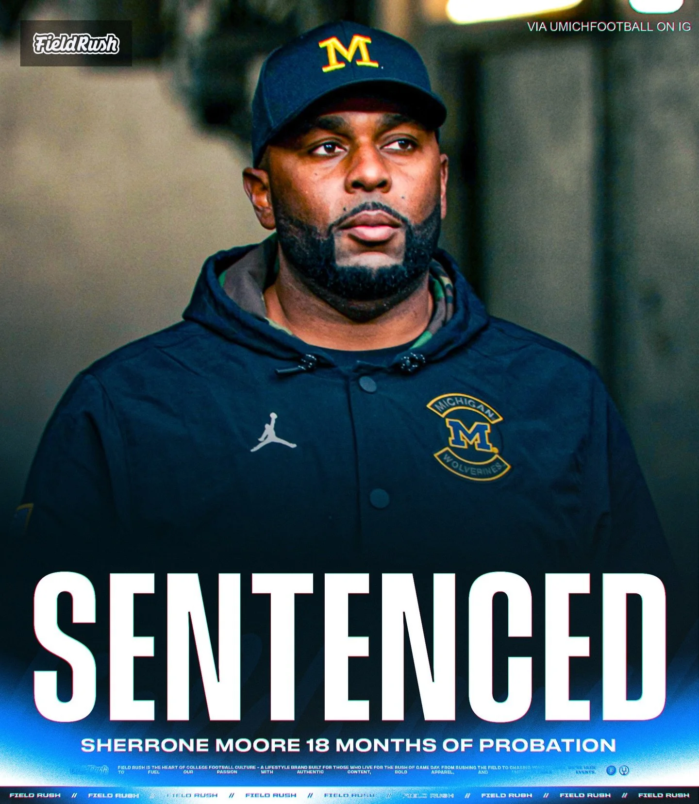 Former Michigan coach Sherrone Moore was sentenced to 18 months of probation today 📰

Moore will not serve jail time but must pay a $1,000 fine due to misdemeanor charges stemming from a December 10th altercation with a staffer he allegedly had a re