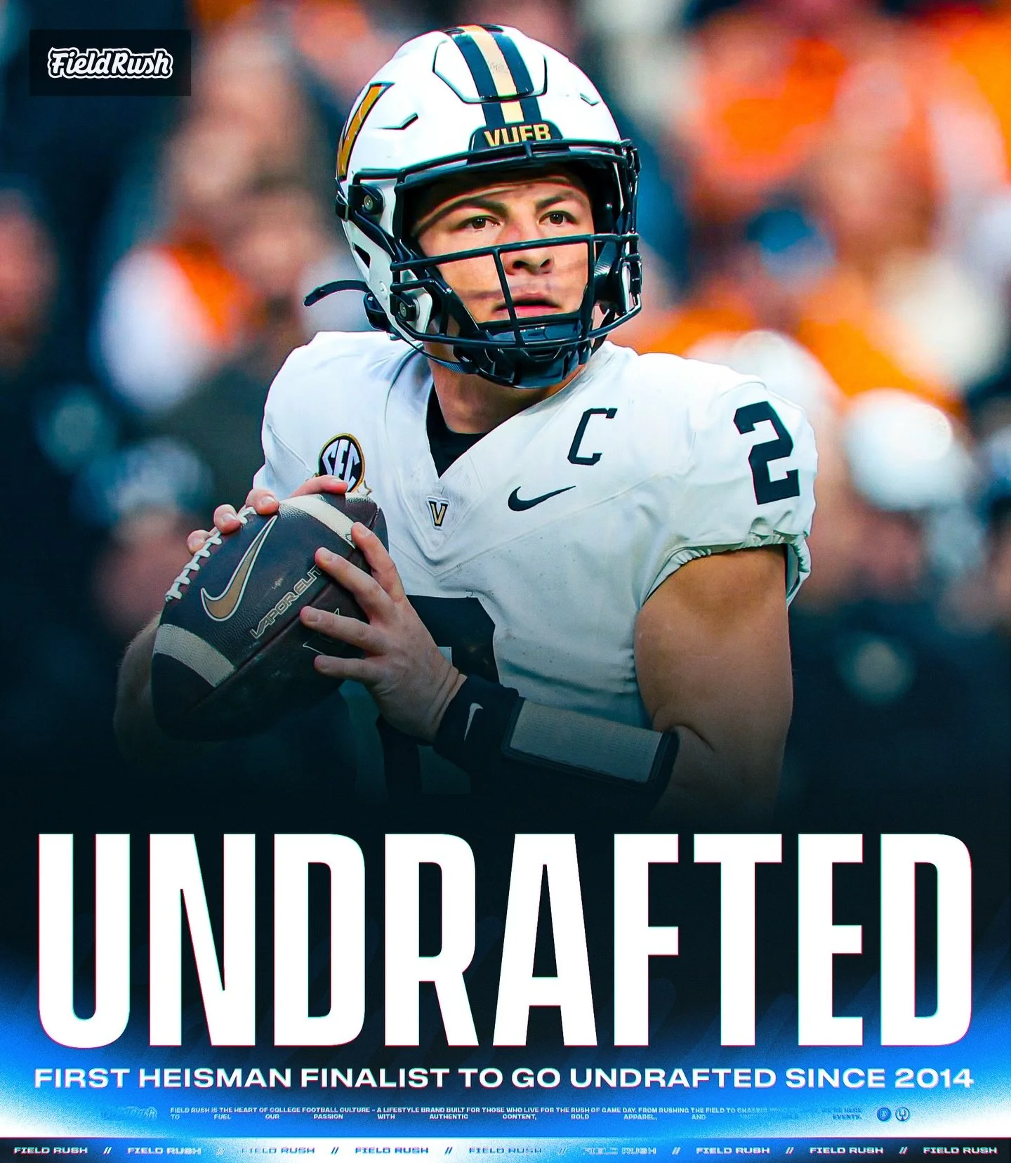 Diego Pavia went undrafted

Pavia is the first Heisman Finalist to be undrafted since 2014