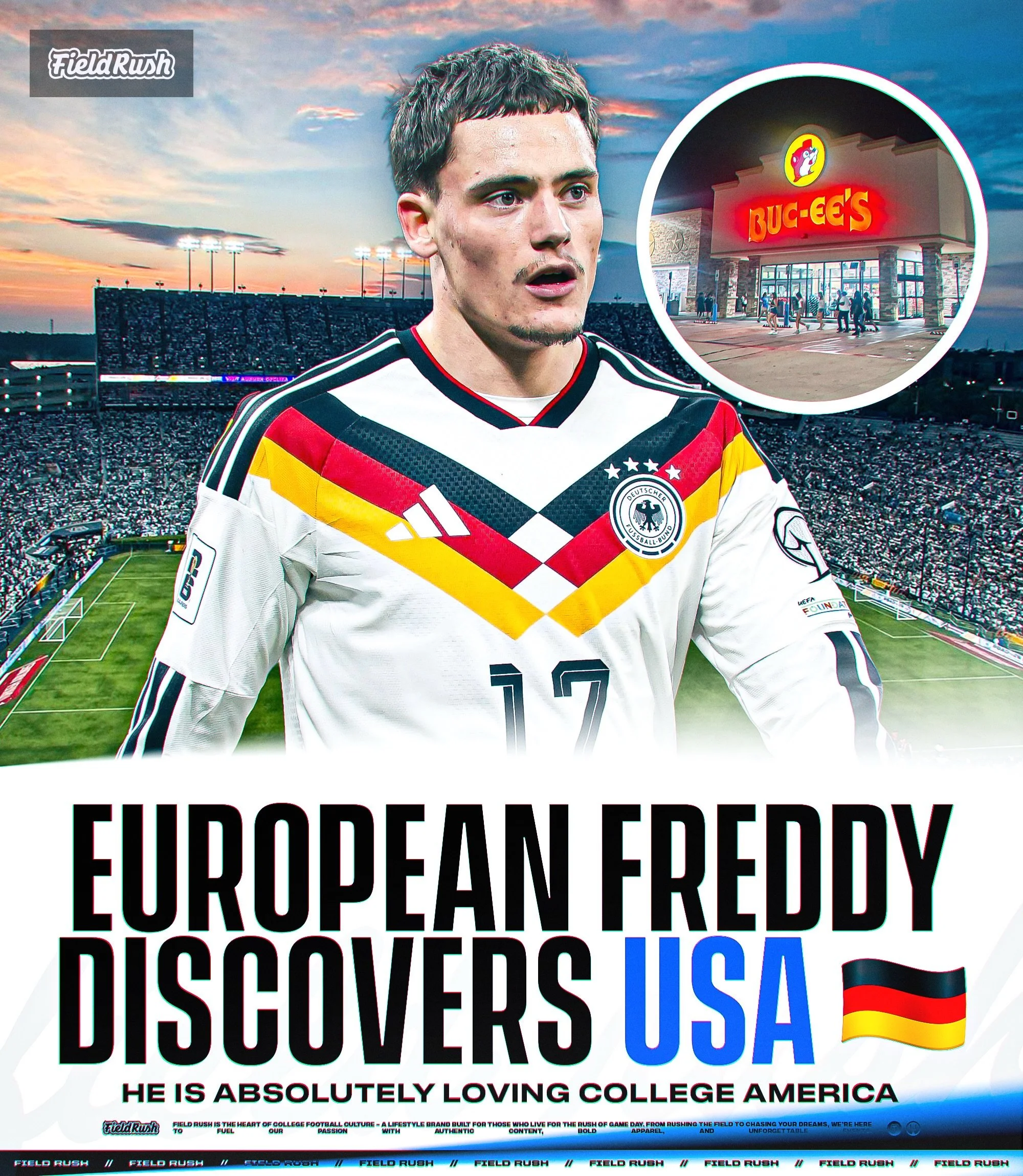 This Germany fan is single-handedly saving the world&rsquo;s perspective on American culture 🇺🇸

Freddy has been traveling across the South checking out some of college football&rsquo;s coolest places. He visited Auburn yesterday and absolutely lov