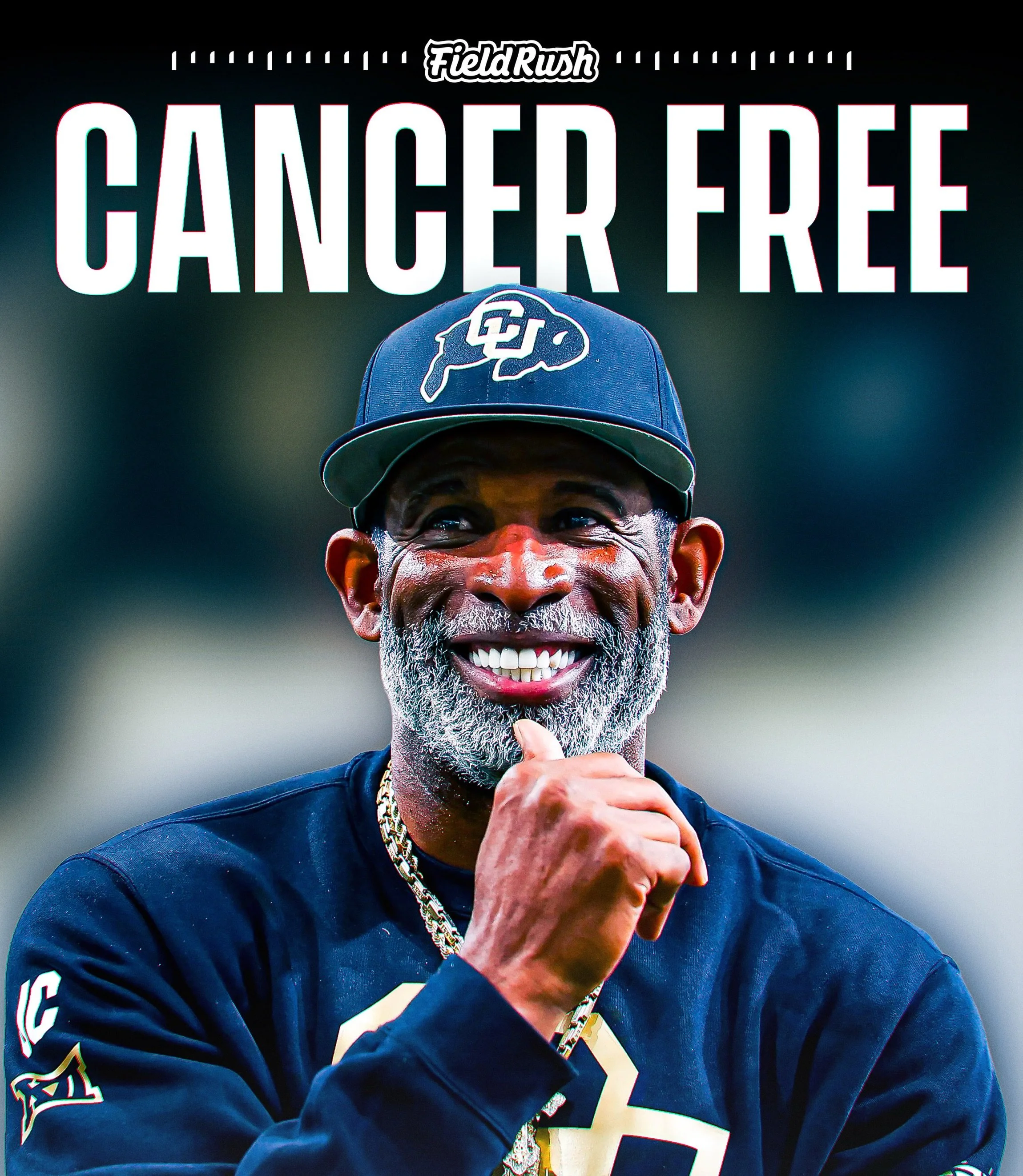 Deion Sanders is officially Cancer Free!

The Colorado Head Coach was battling a year long battle with bladder cancer. Coach Prime revealed today that he&rsquo;s now cancer free after 14 surgeries 💙